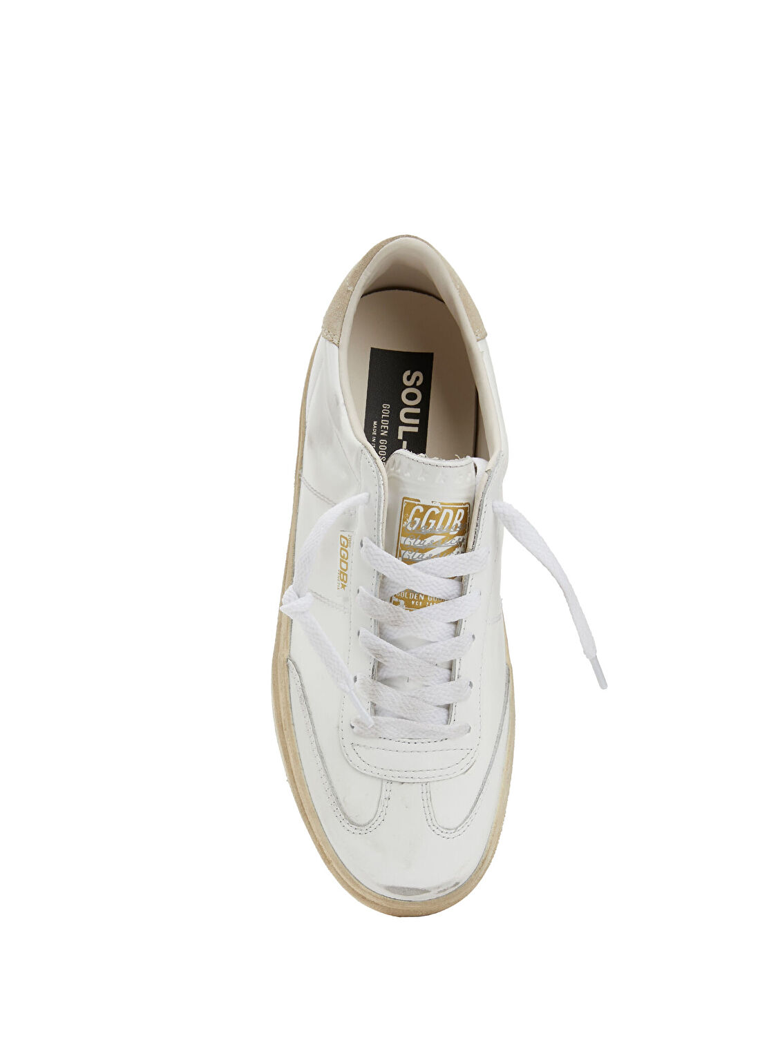 Golden Goose Soul Star Bej Beyaz Kadın Deri Sneaker görsel 4