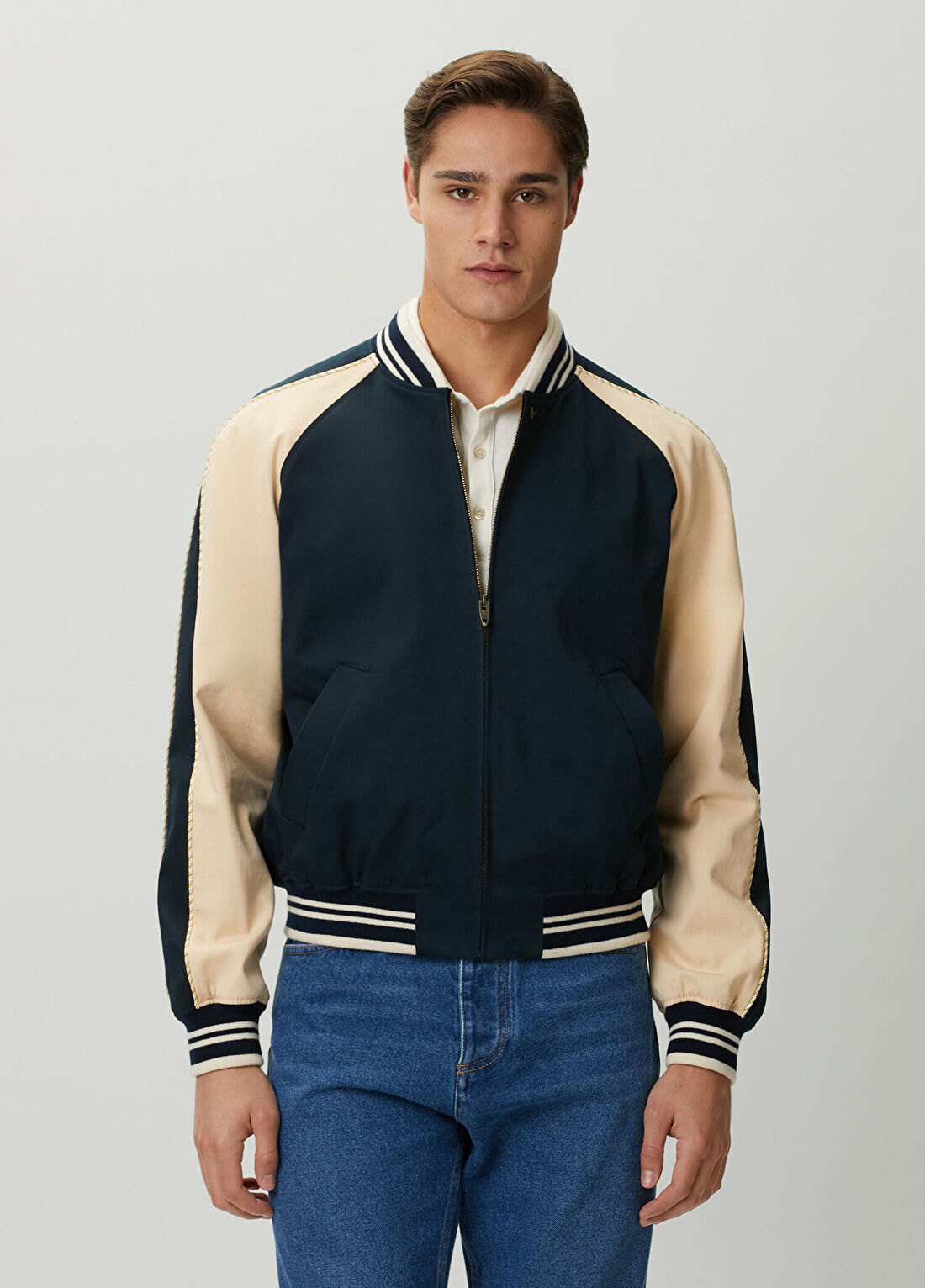 Valentino Lacivert Bomber Ceket