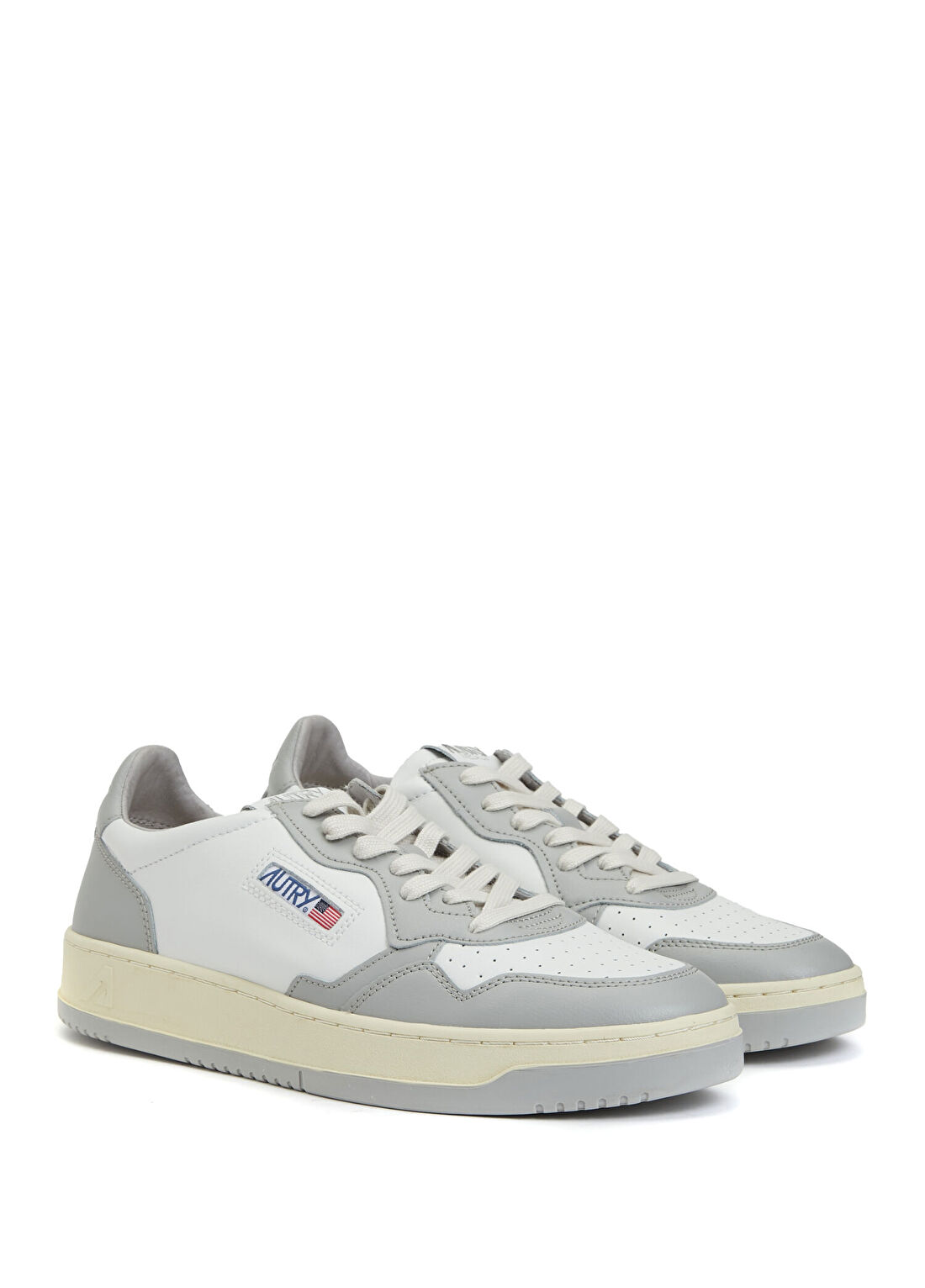 Autry Medalist Low Beyaz Gri Erkek Deri Sneaker görsel 2