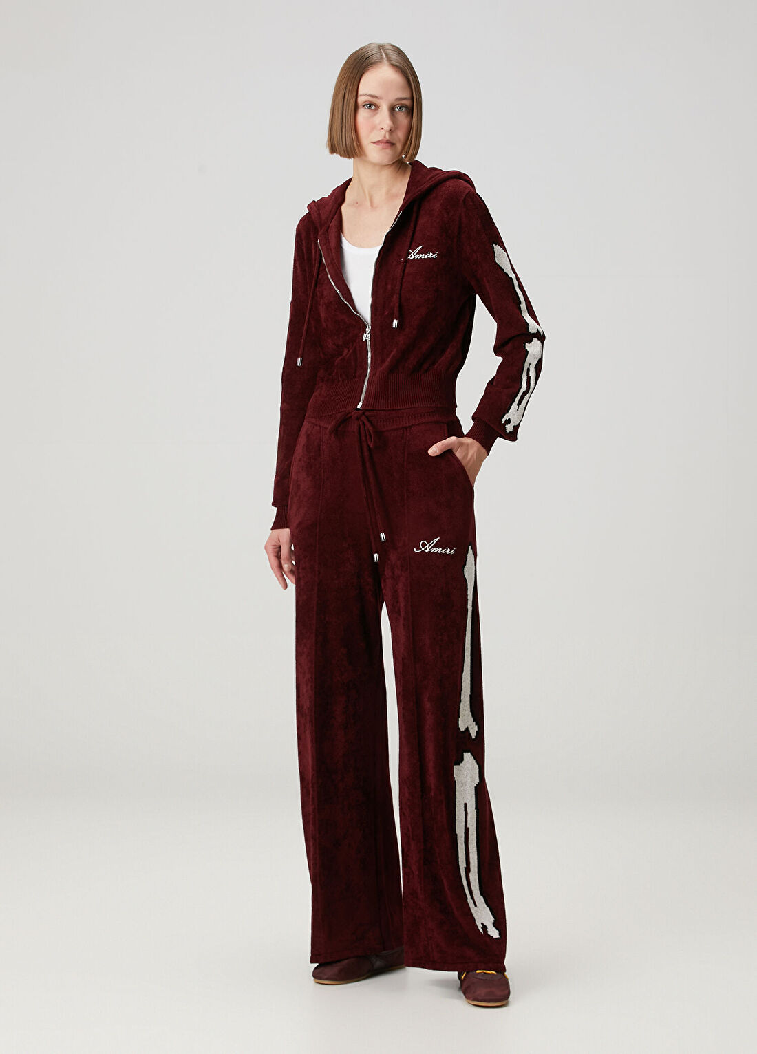 Amiri Bones Bordo Eşofman Altı