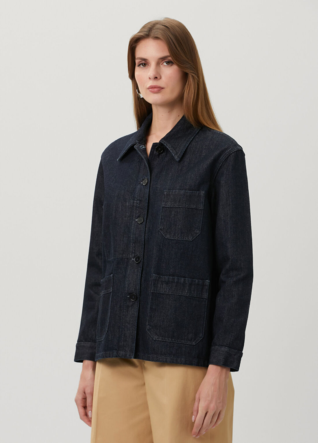 Jil Sander Lacivert Denim Ceket