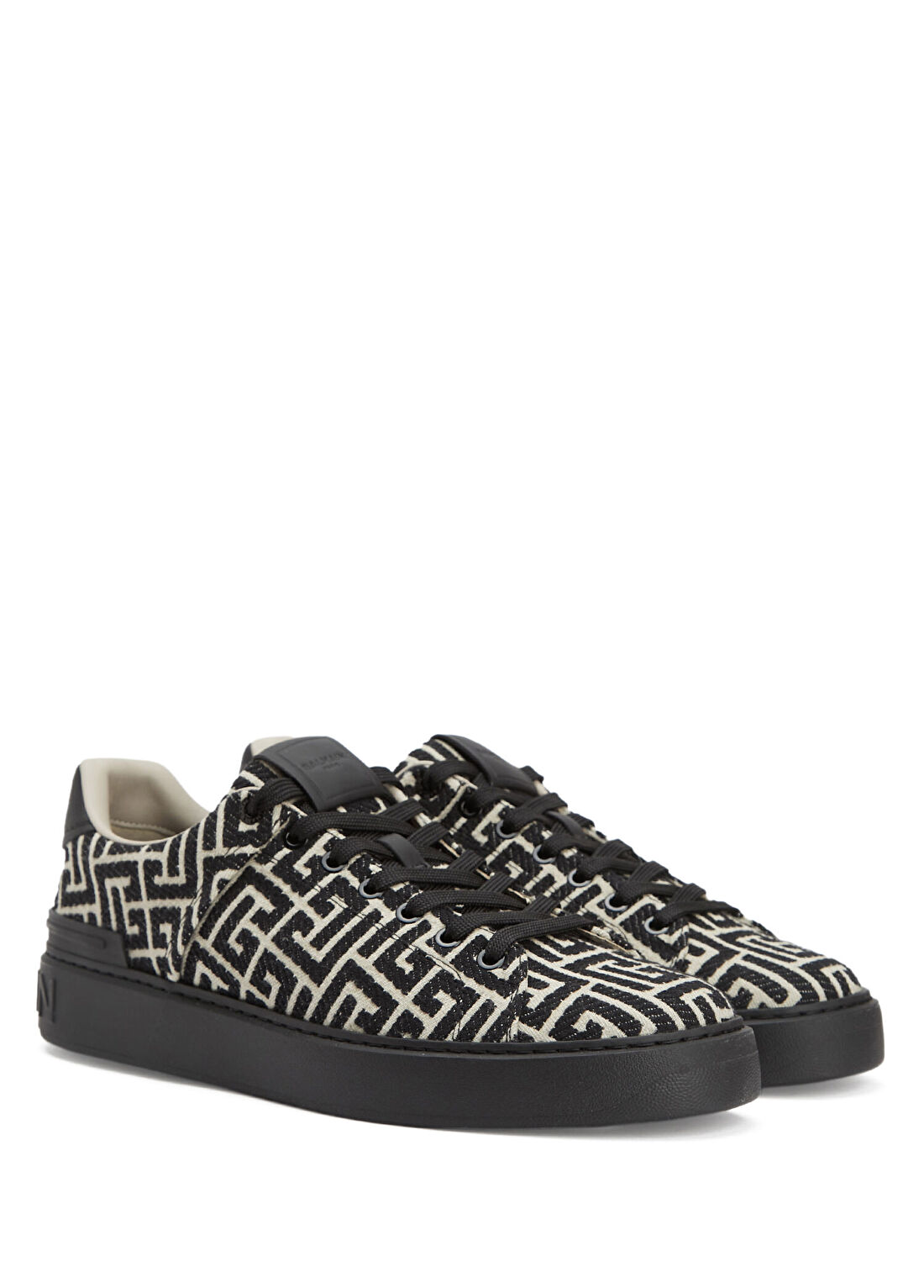 Balmain B-Court Siyah Beyaz Erkek Sneaker görsel 2