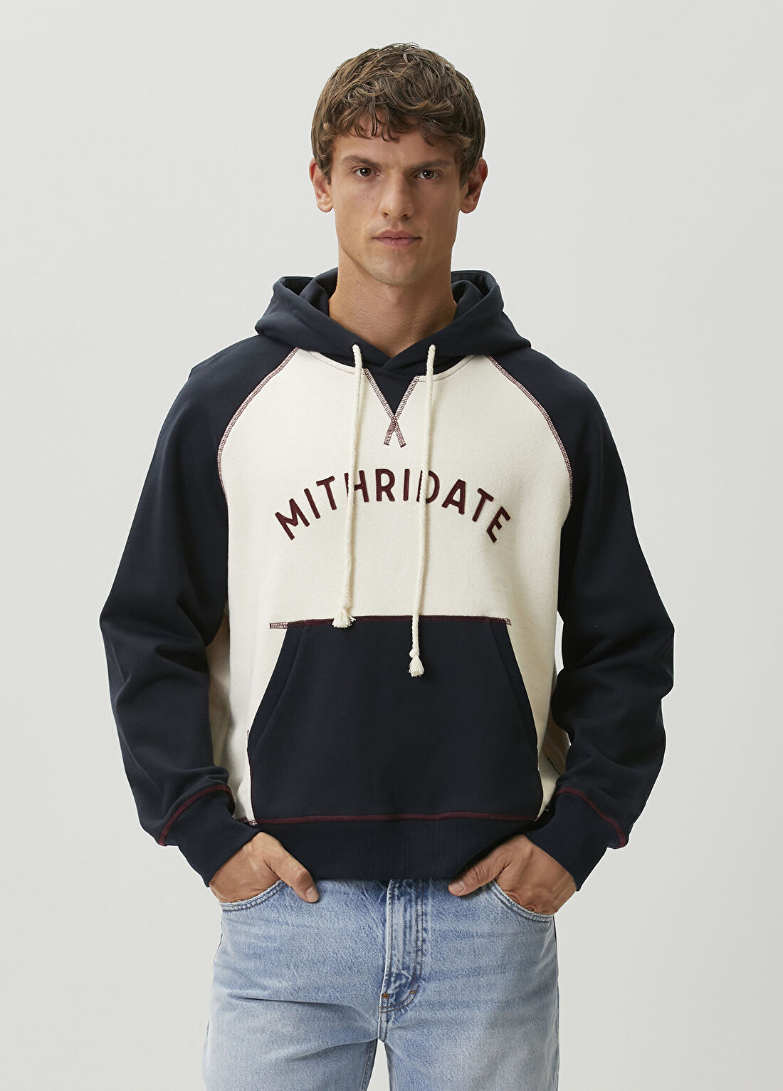 Mithridate Krem Kapüşonlu Sweatshirt