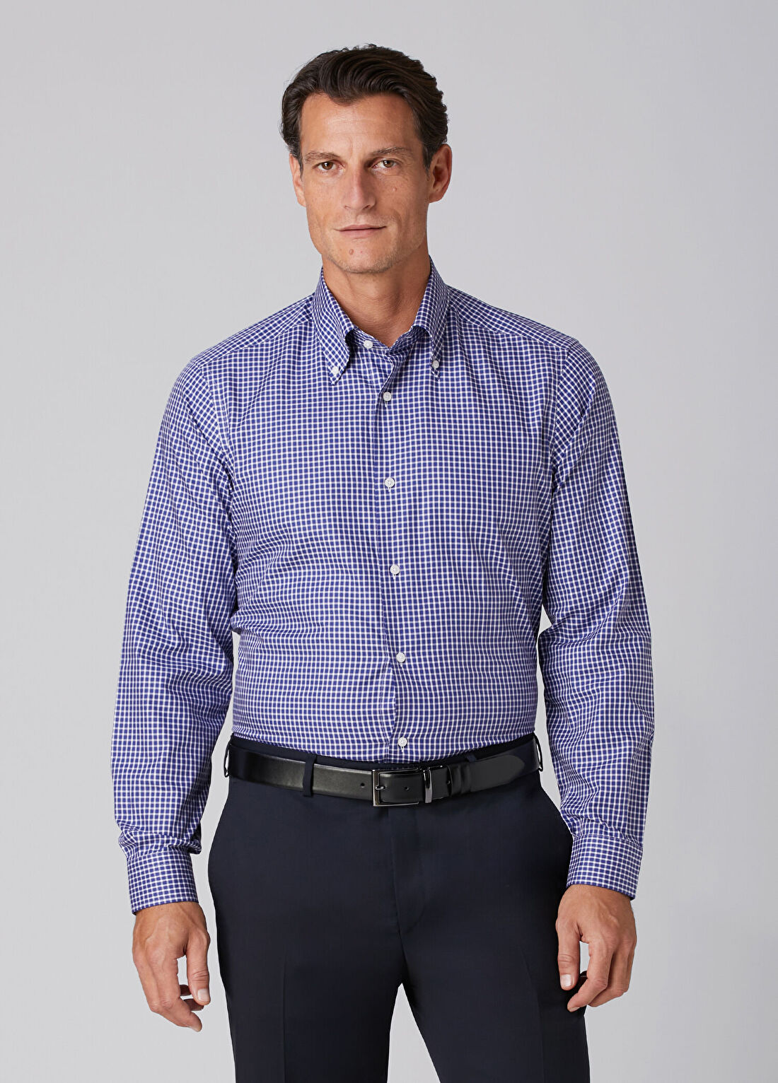 Beymen Collection Custom Fit Lacivert Pötikareli Gömlek görsel 2