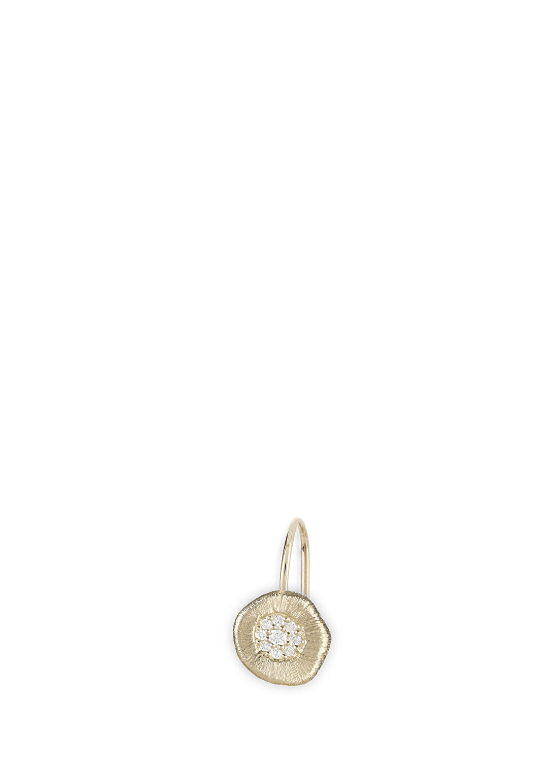 Ginza Design Jewelry Bonte Gold Pırlanta Taşlı 14 Ayar Altın Kadın Tek Küpe