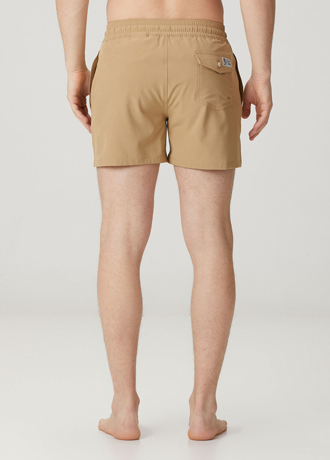 Polo Ralph Lauren Bej Beli Kordonlu Mayo görsel 4