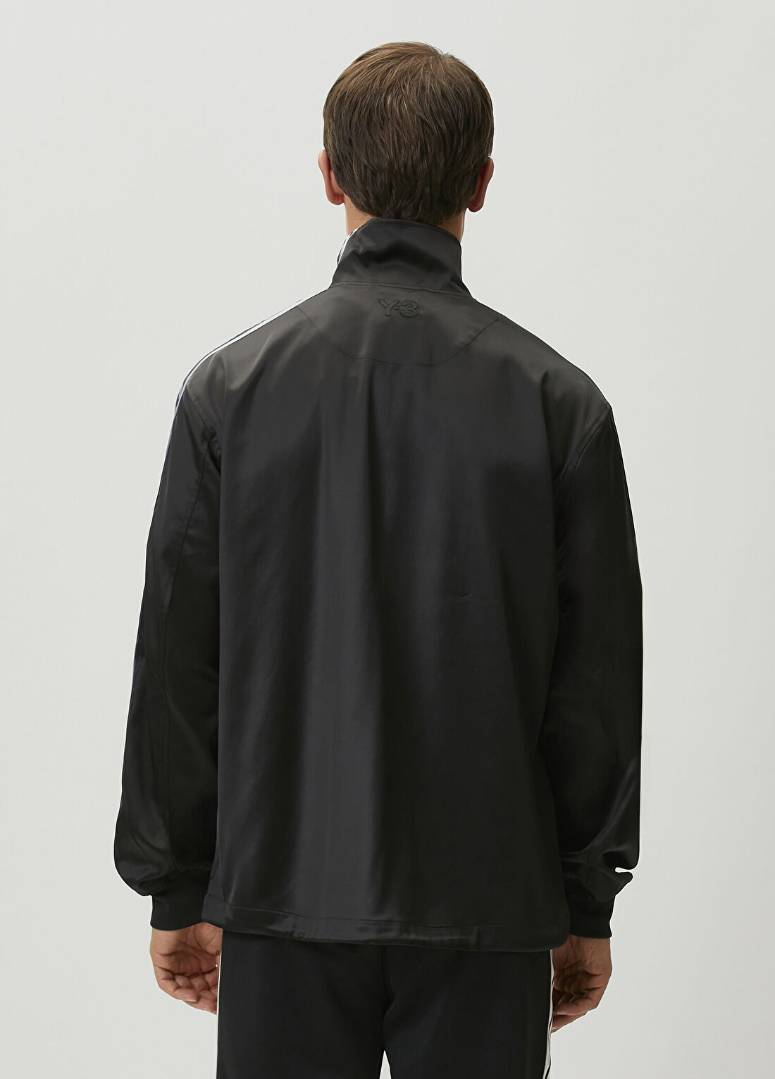 Y-3 Satin Gradient 3-Stripes Siyah Sweatshirt görsel 4