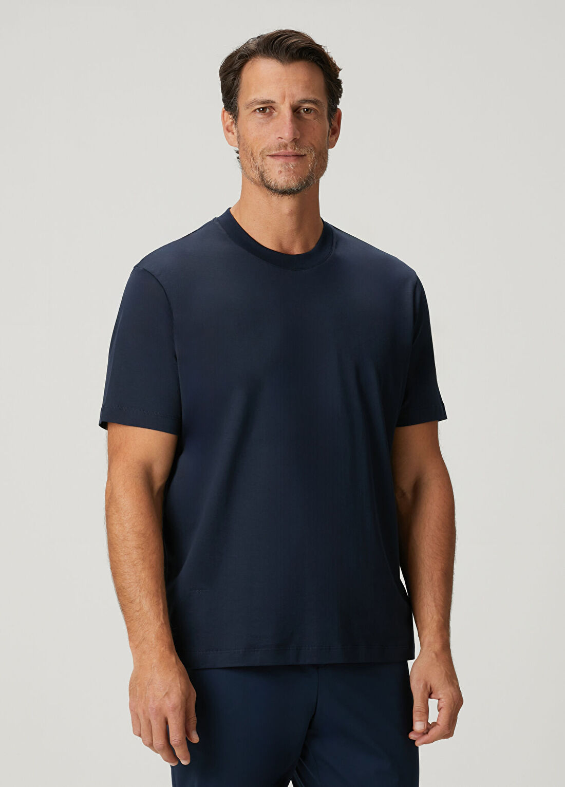 Beymen Collection Lacivert Supima Basic T-shirt görsel 4