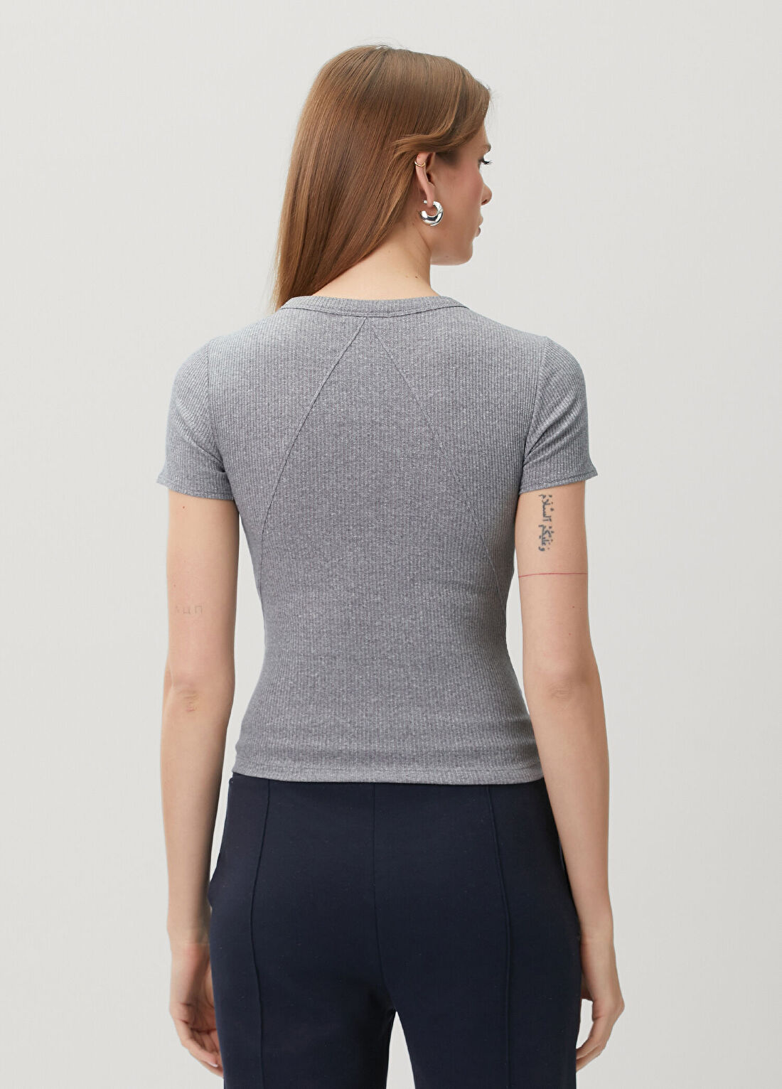 Rag&Bone Essential Gri T-shirt görsel 4
