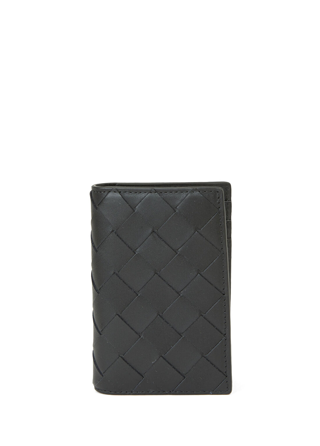 Bottega Veneta Intrecciato Siyah Erkek Deri Kartlık