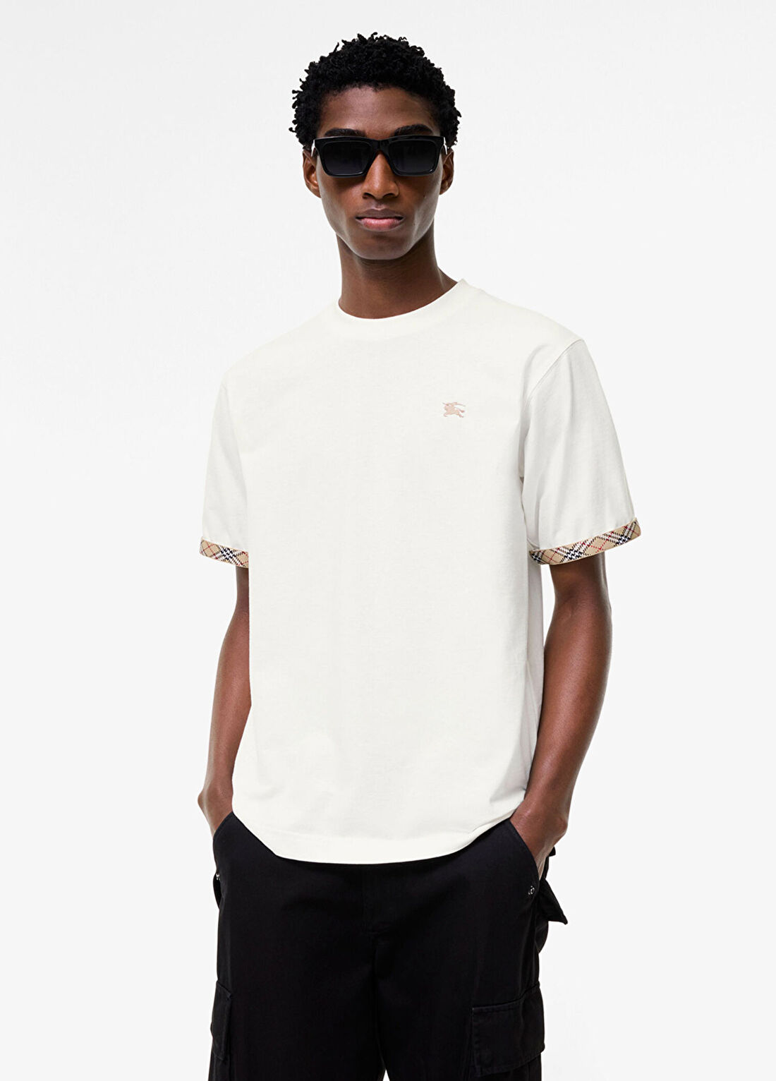 Burberry Beyaz Kısa Kollu Erkek T-Shirt