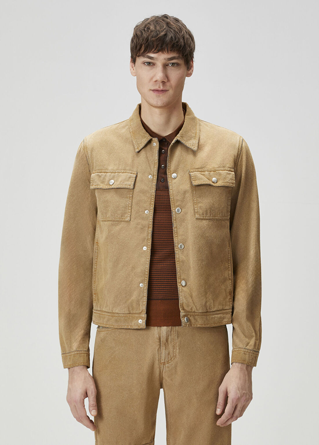 MM6 Maison Margiela Koyu Bej Dış Gömlek