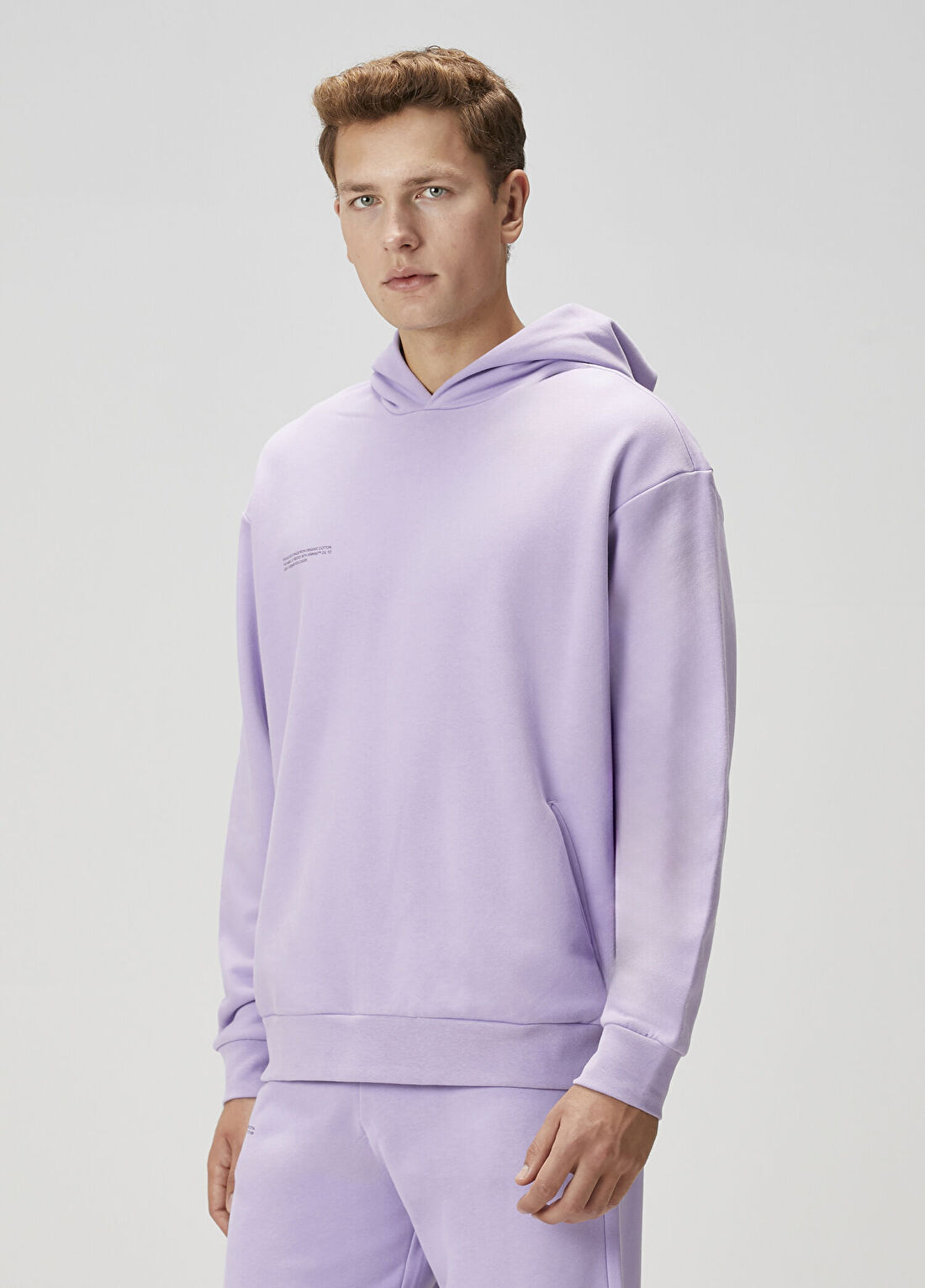 Pangaia Lila Kapüşonlu Sweatshirt görsel 3