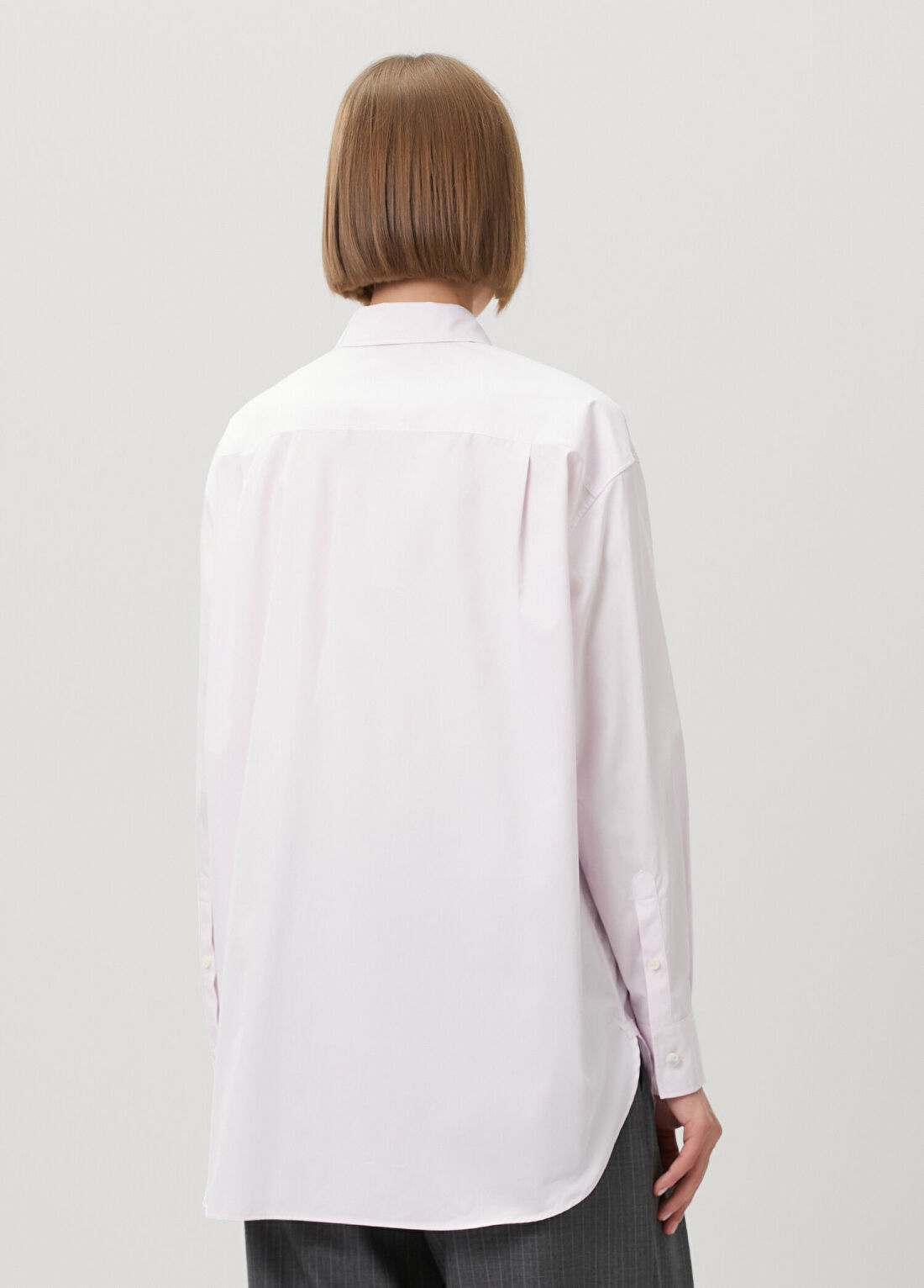 Jil Sander Açık Pembe Poplin Gömlek görsel 4
