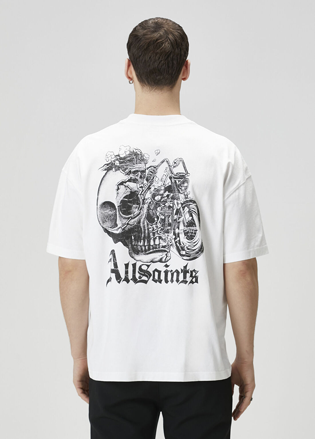 AllSaints Panhead Beyaz T-shirt görsel 4