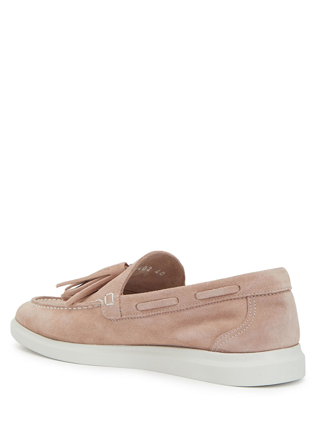 Divarese Açık Pembe Püsküllü Kadın Süet Loafer görsel 3