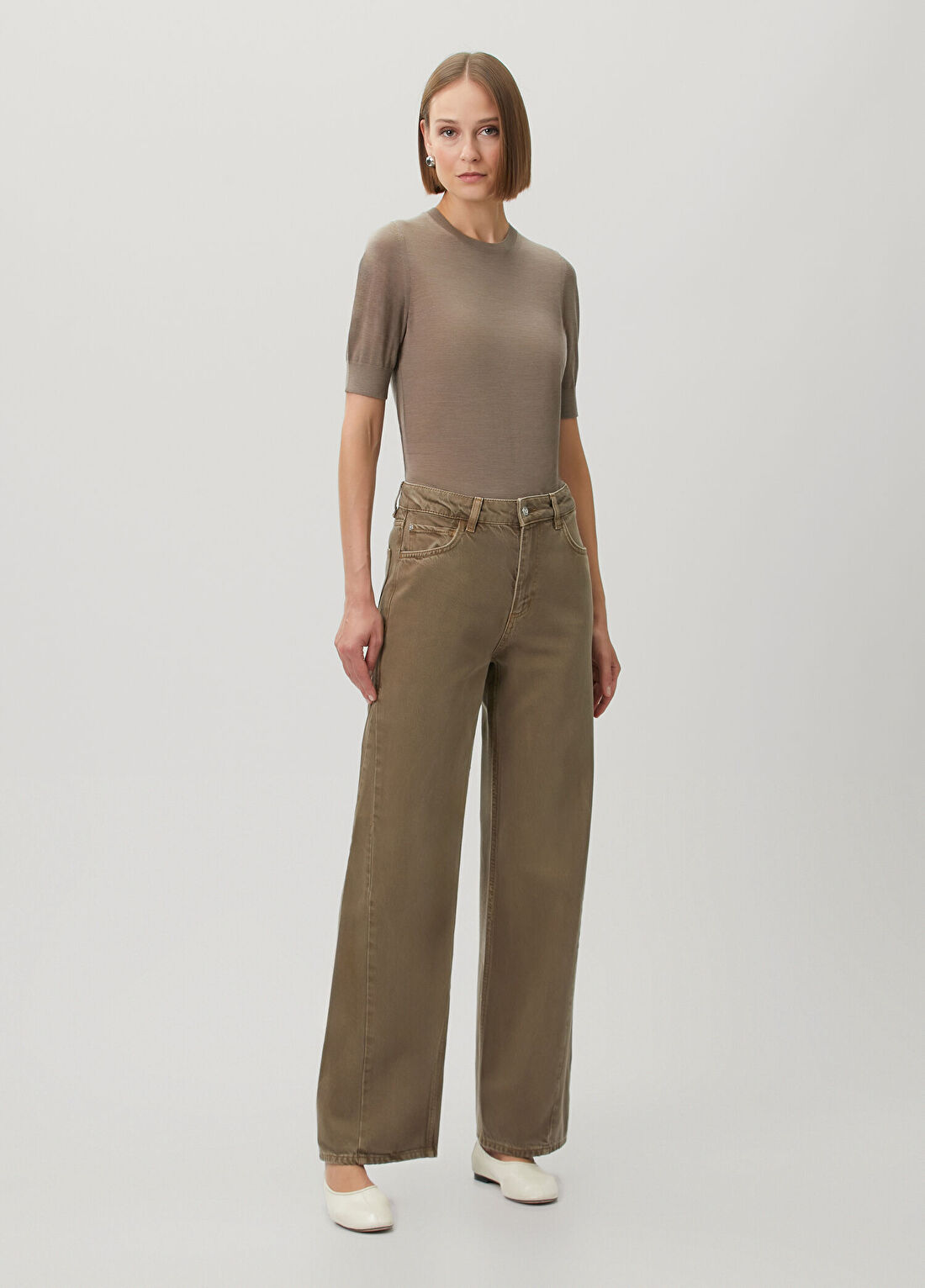 Boss Relaxed Fit Kahverengi Jean Pantolon
