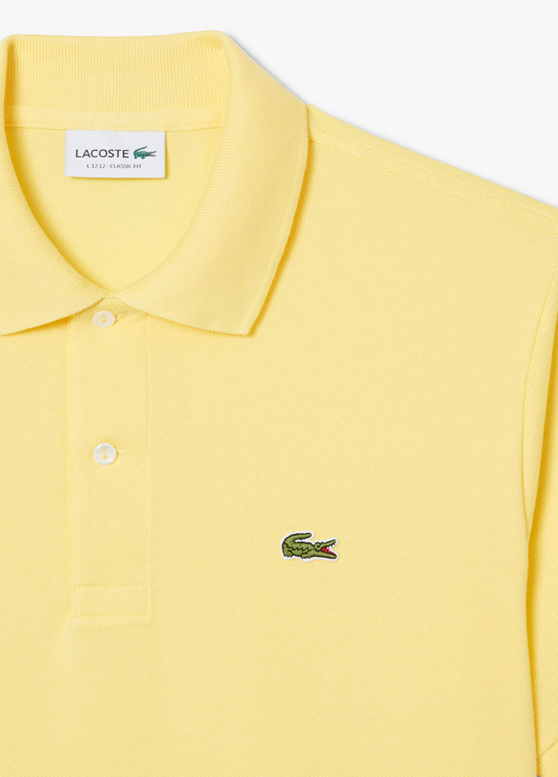 Lacoste Sarı Classic Fit Pamuklu Polo Yaka Kısa Kollu Erkek T-Shirt görsel 4
