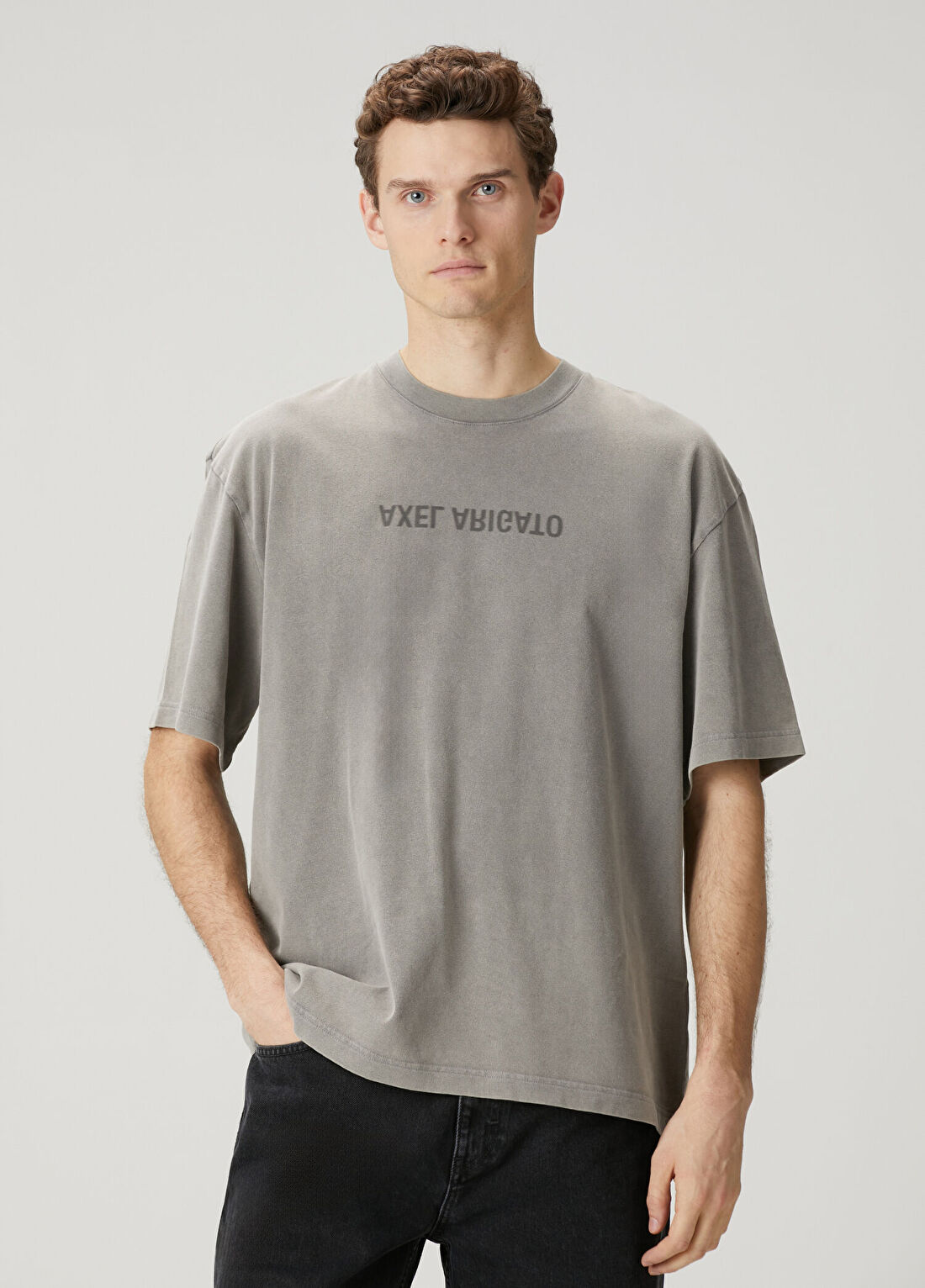 Axel Arigato Distort Washed Gri T-shirt