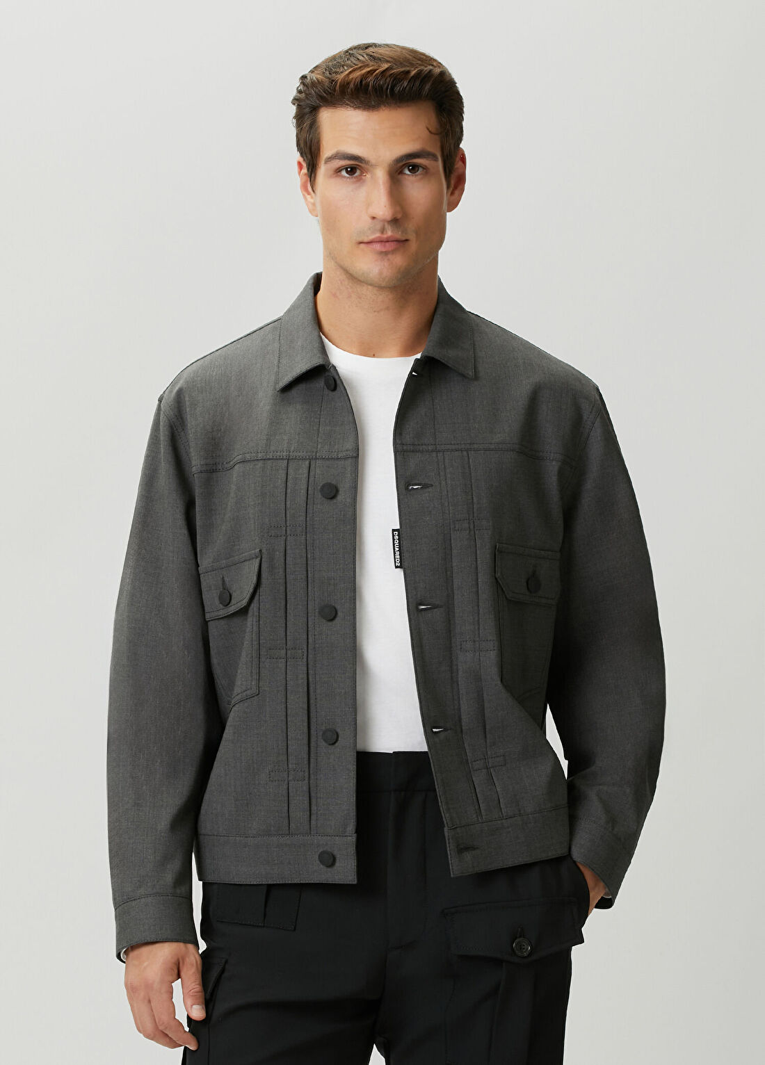 Dsquared2 Tailored Rebel Gri Yün Ceket