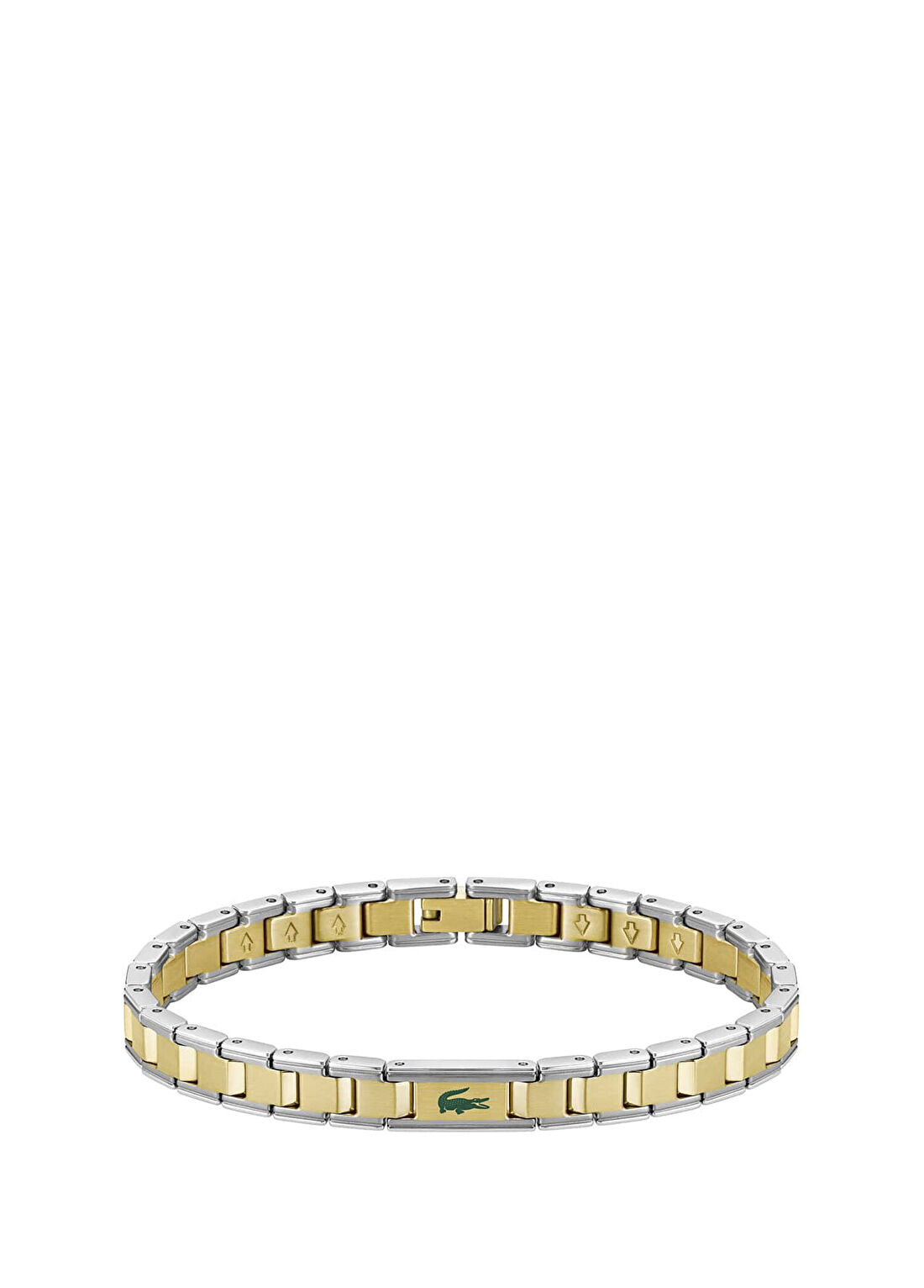 Lacoste LACJ2040586 Altın Rengi Metalik Gri Çelik Erkek Bileklik