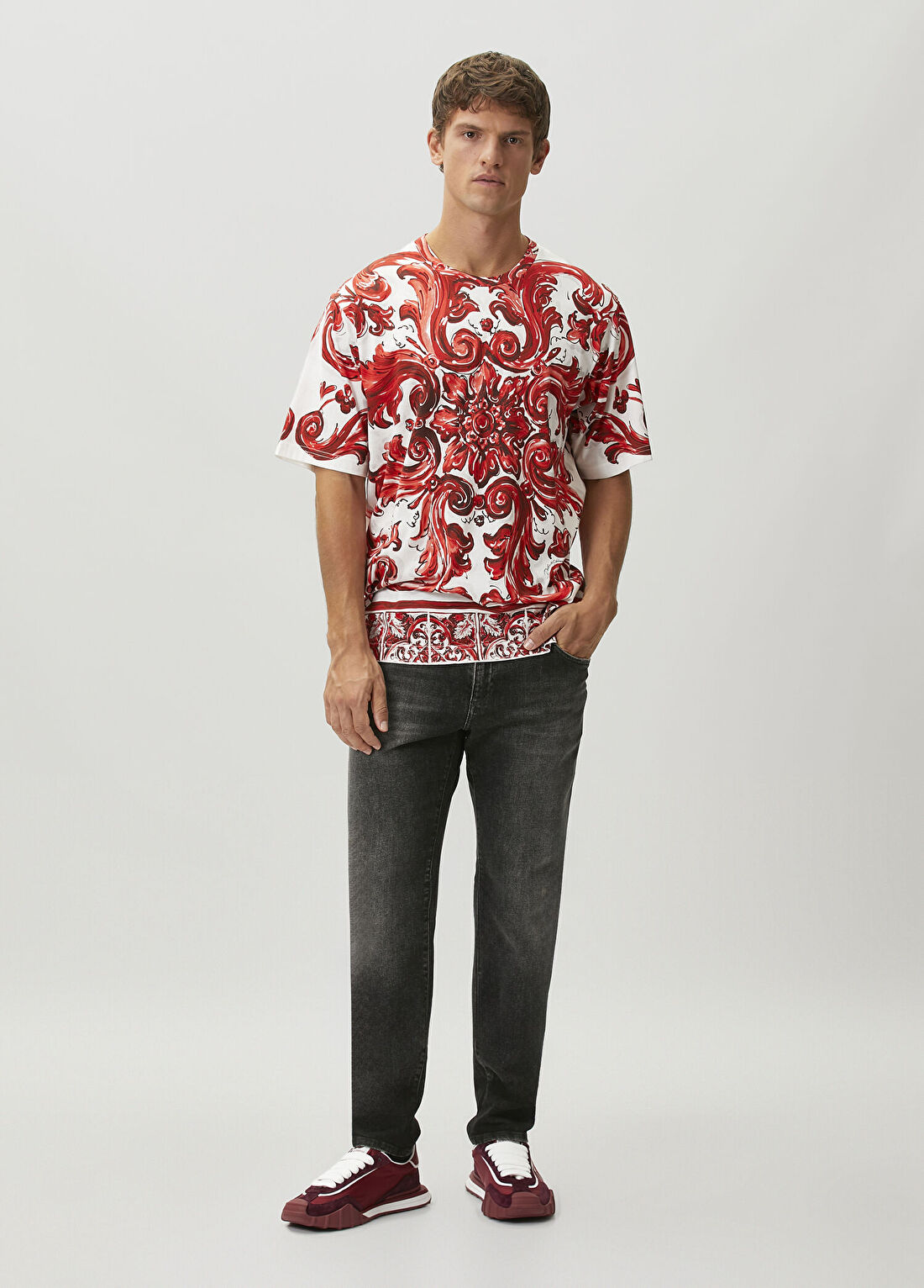 Dolce&Gabbana Slim Fit Gri Jean Pantolon