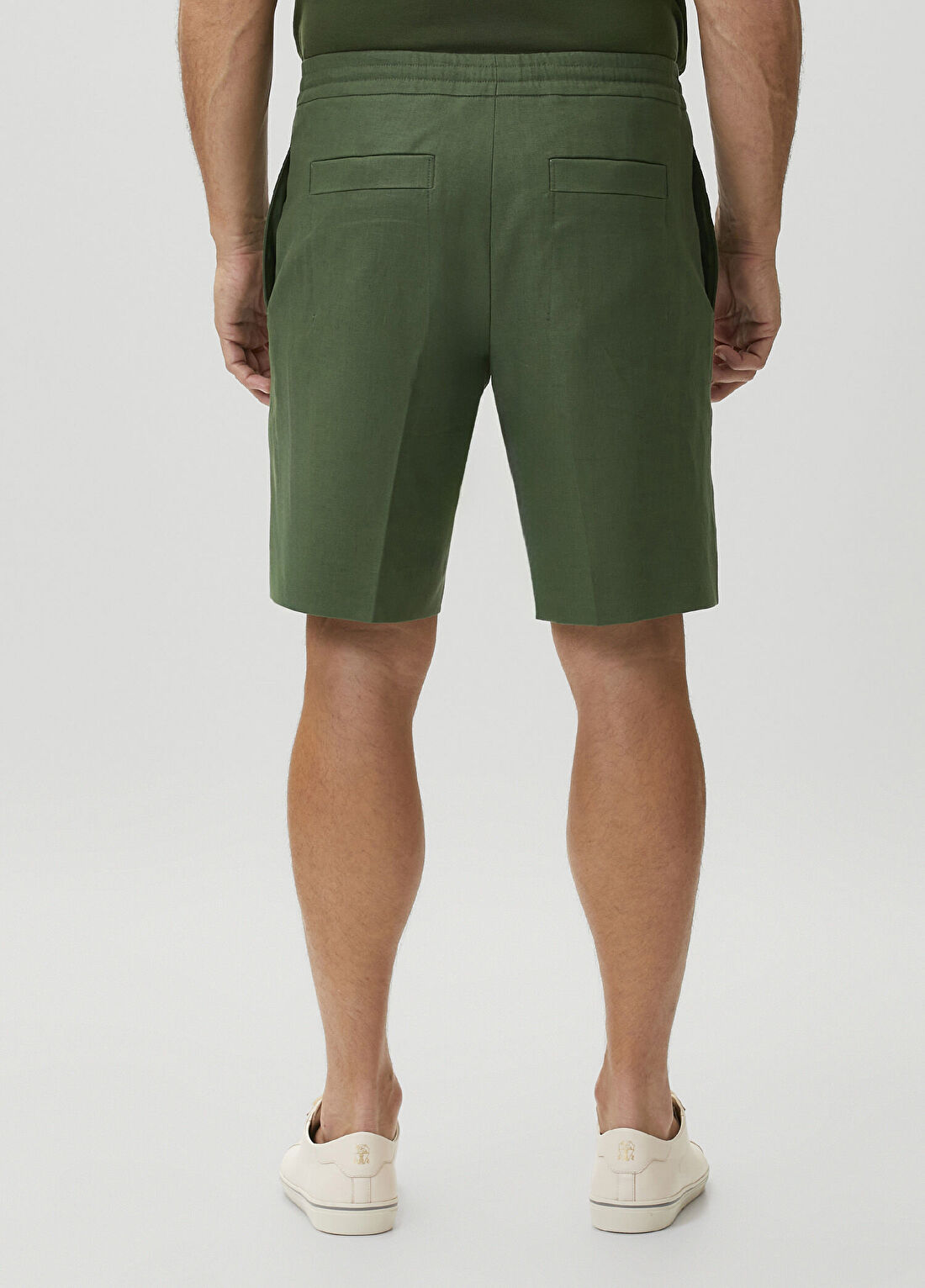 Zegna Yeşil Keten Bermuda görsel 3