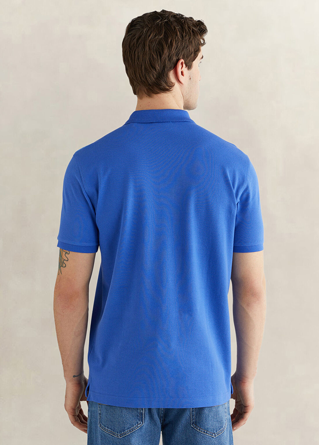 Gant Mavi Logolu Regular Fit Polo Yaka Kısa Kollu Erkek T-Shirt görsel 3