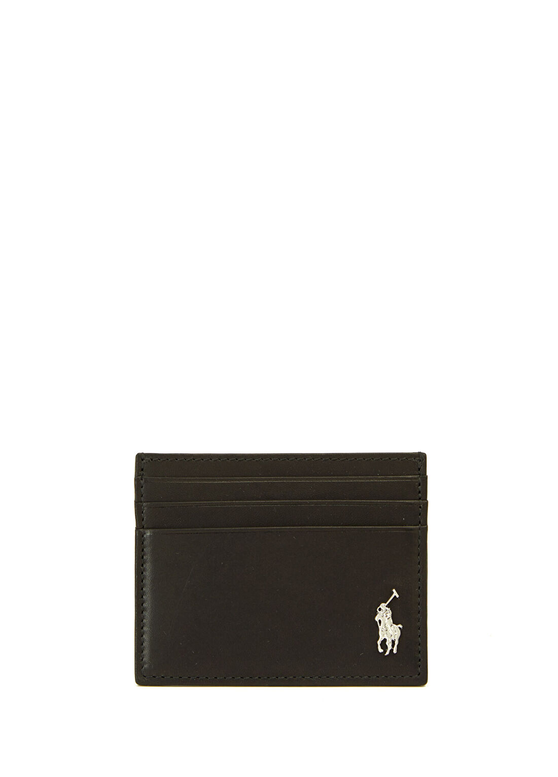 Polo Ralph Lauren Siyah Logo Detaylı Erkek Deri Kartlık