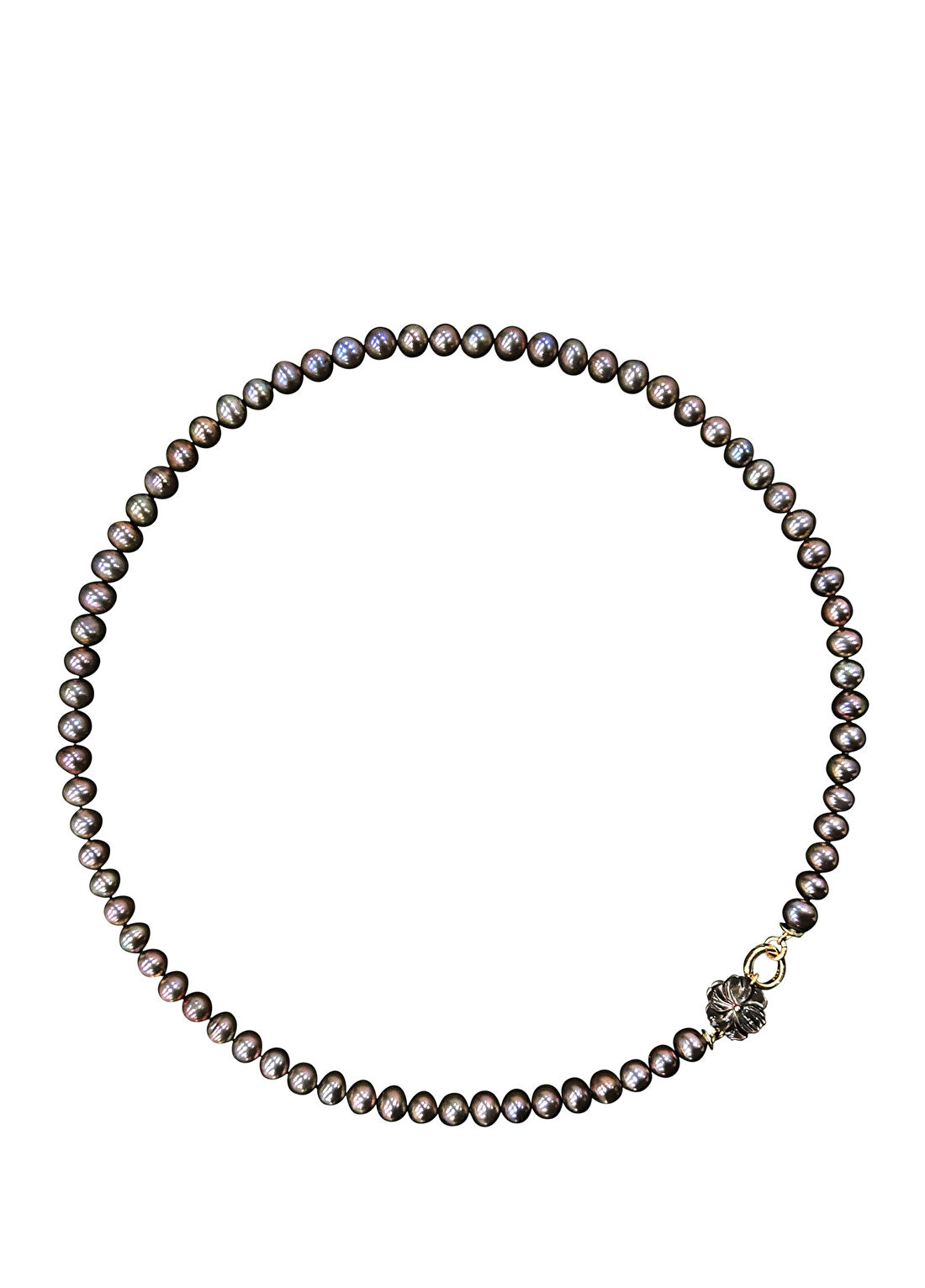 Alegoria Jewellery Cleito 925 Ayar Gümüş 24 Ayar Altın Kaplama Kadın Siyah İnci Kolye