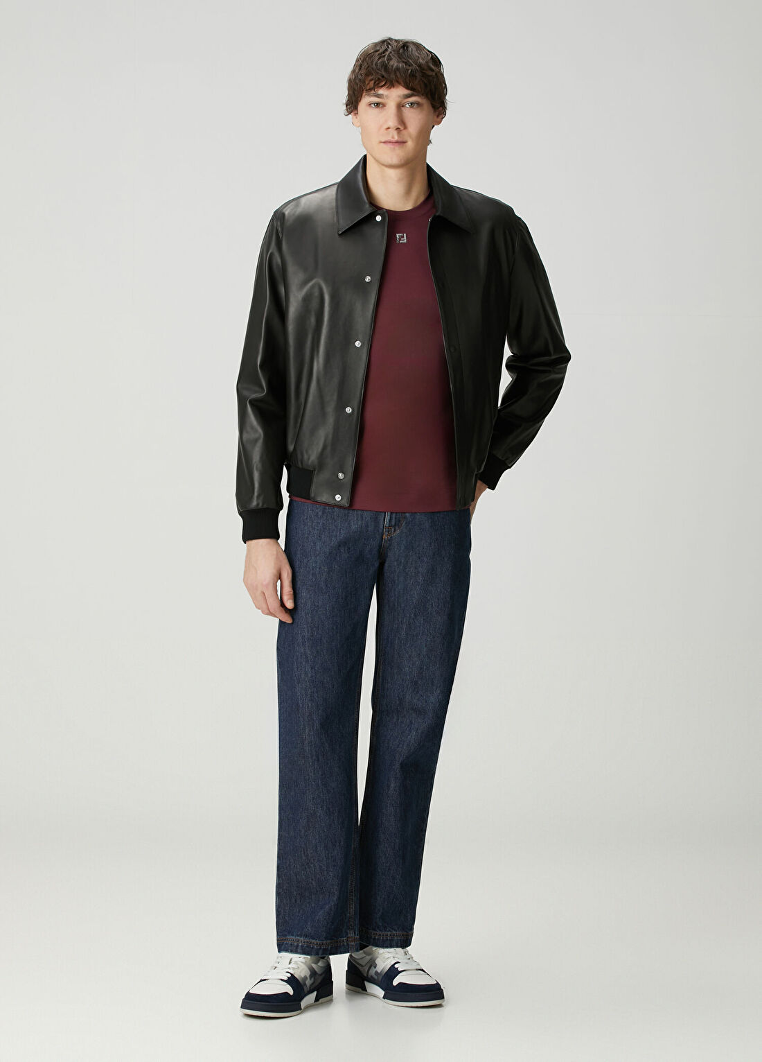 Fendi Lacivert Jean Pantolon