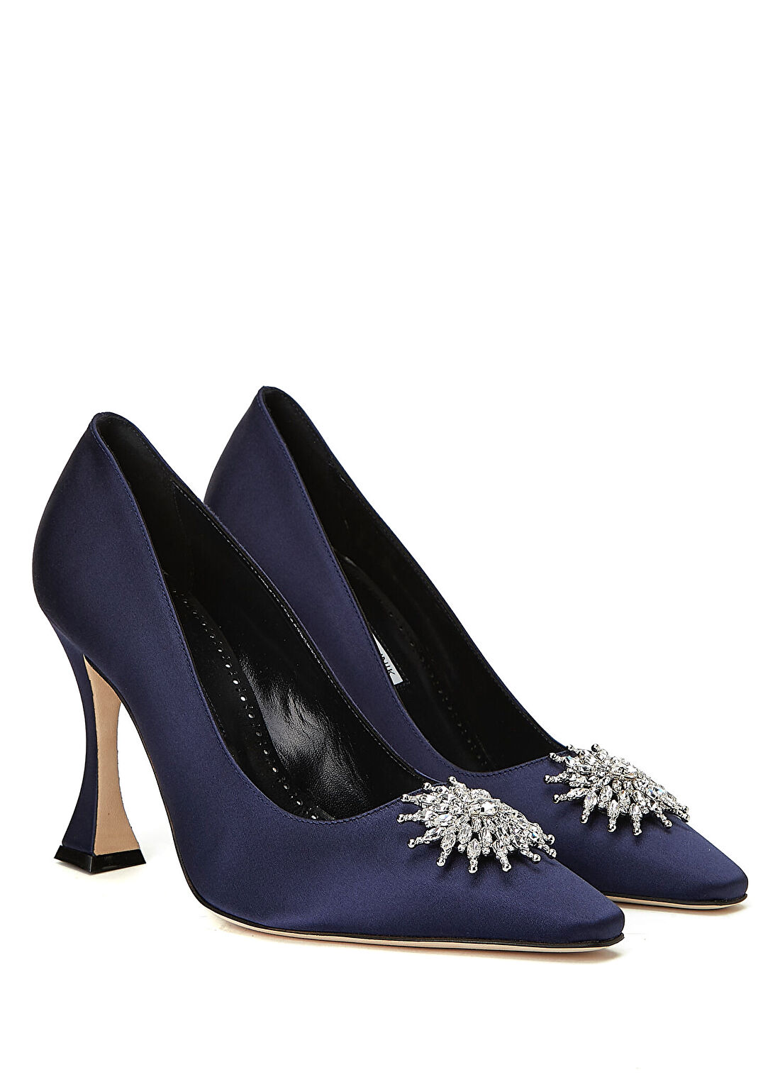 Manolo Blahnik Ronconanu Lacivert Topuklu Ayakkabı görsel 2