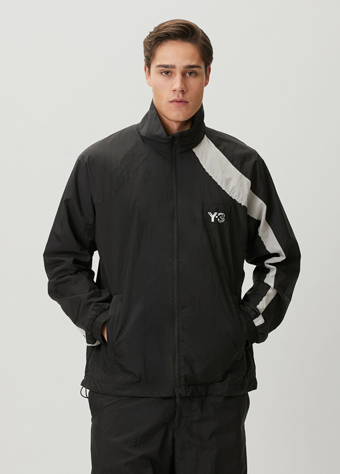 Y-3 Raw Edge 3 Stripes Naylon Kaplama Ceket