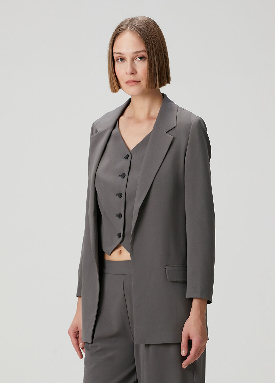 AllSaints Aleida Vizon Blazer görsel 3