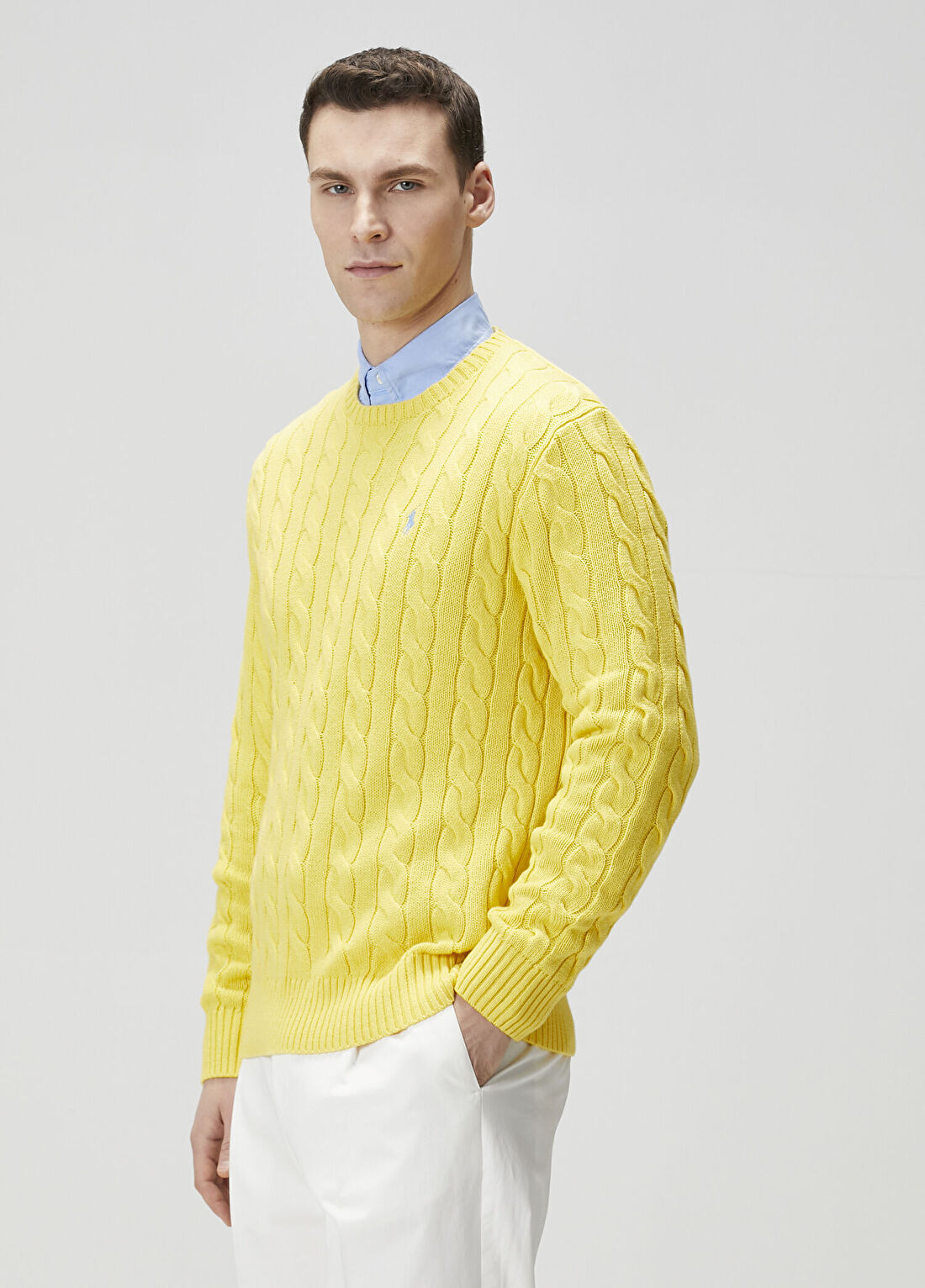Polo Ralph Lauren Sarı Saç Örgü Kazak görsel 3