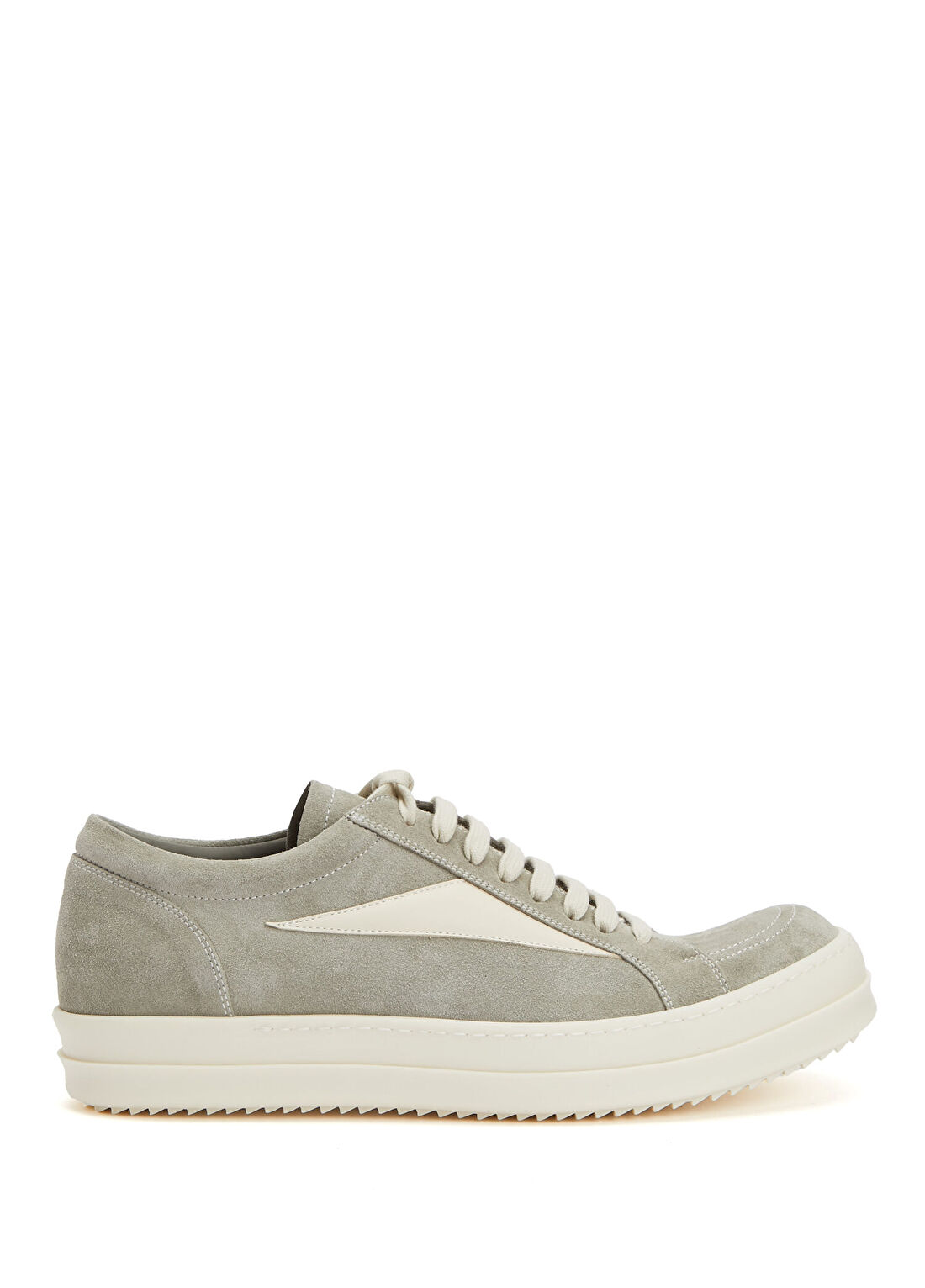 Rick Owens Gri Beyaz Erkek Nubuk Sneaker