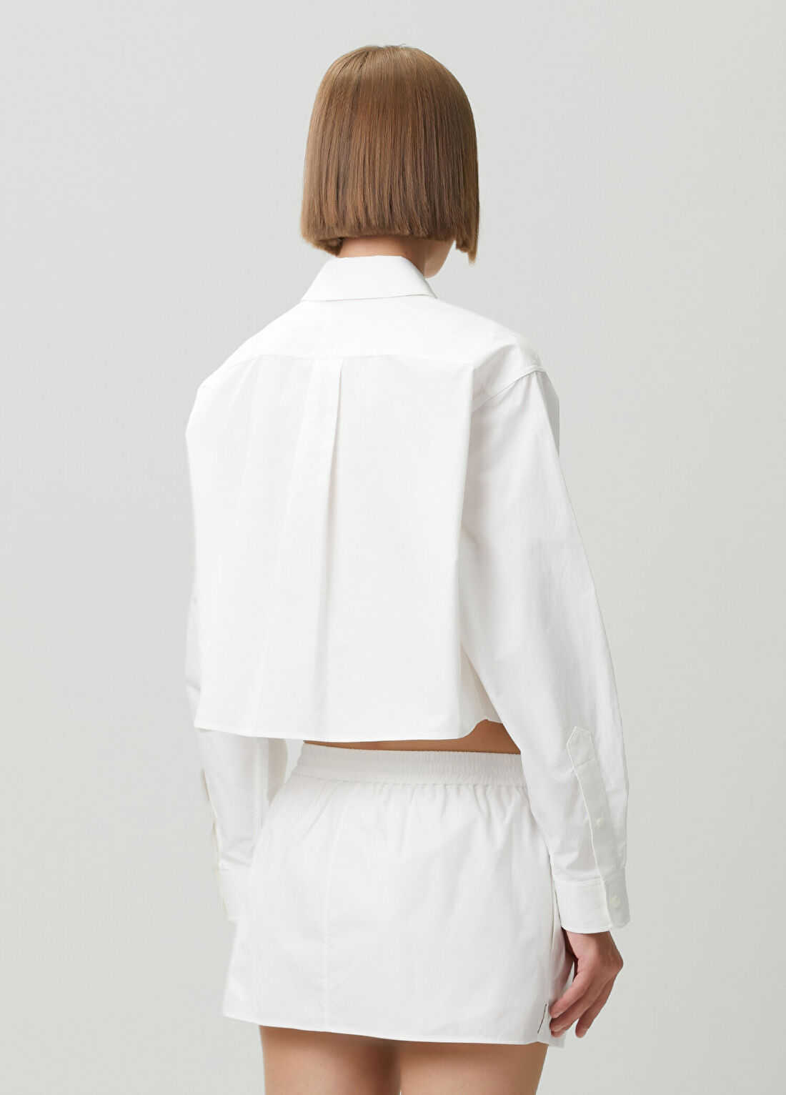 Alexander Wang Beyaz Crop Gömlek görsel 4