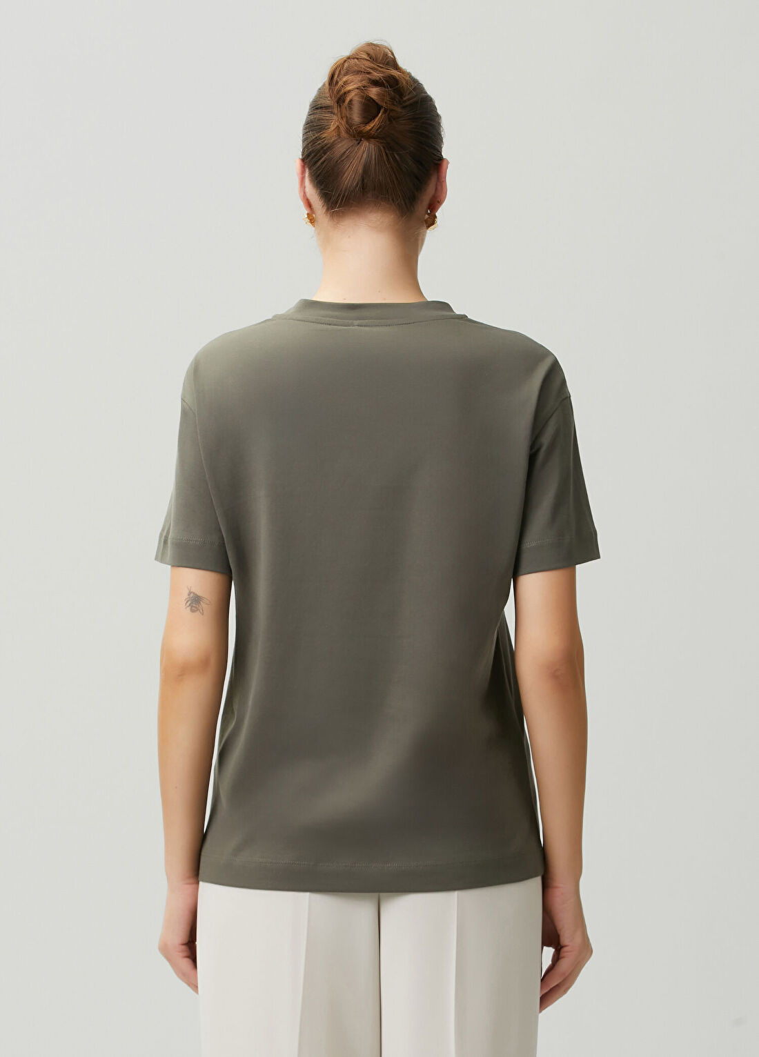 Brunello Cucinelli Koyu Yeşil Cepli T-shirt görsel 4