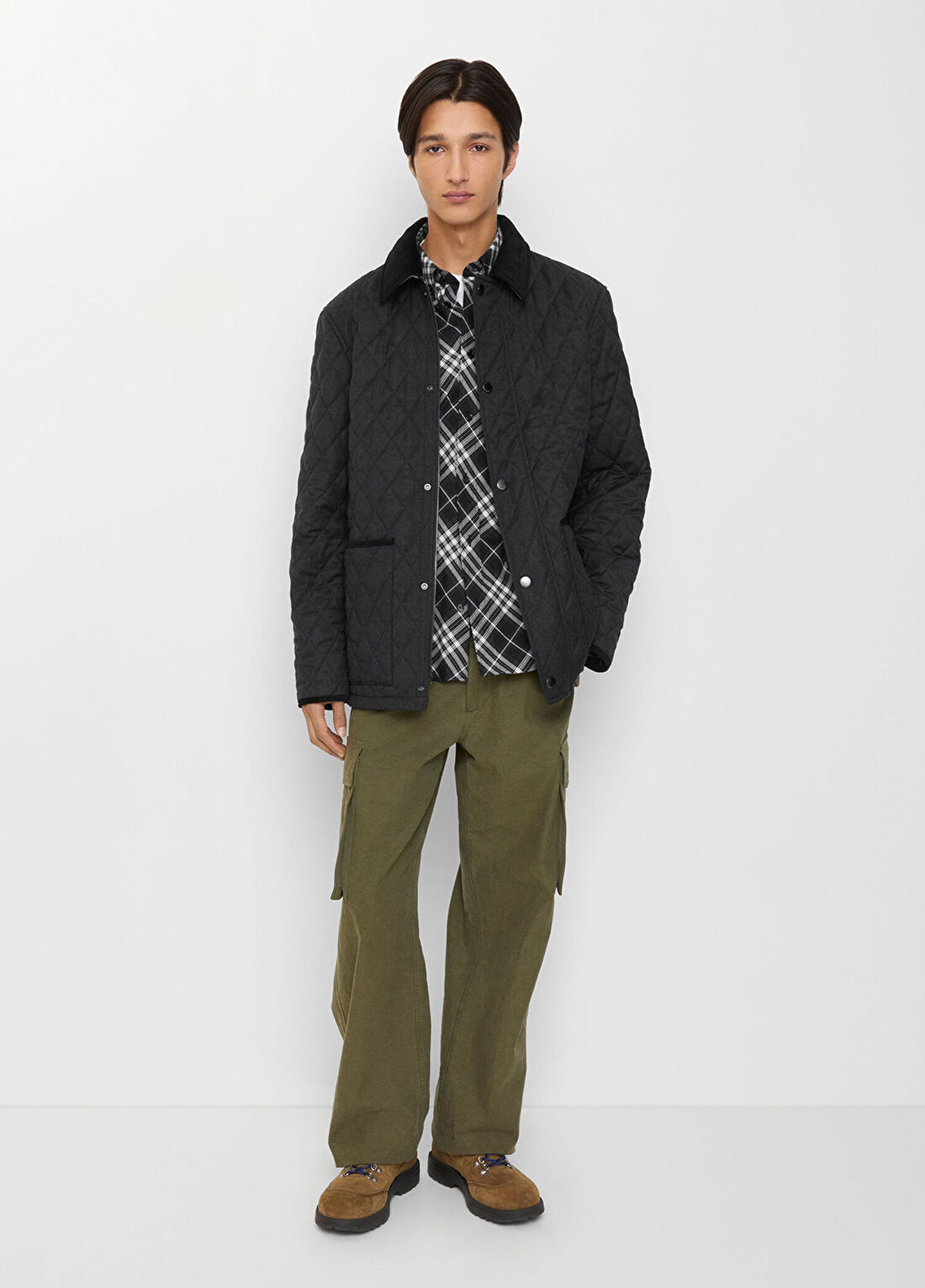 Burberry Quilted Nylon Barn Siyah Erkek Mont görsel 4