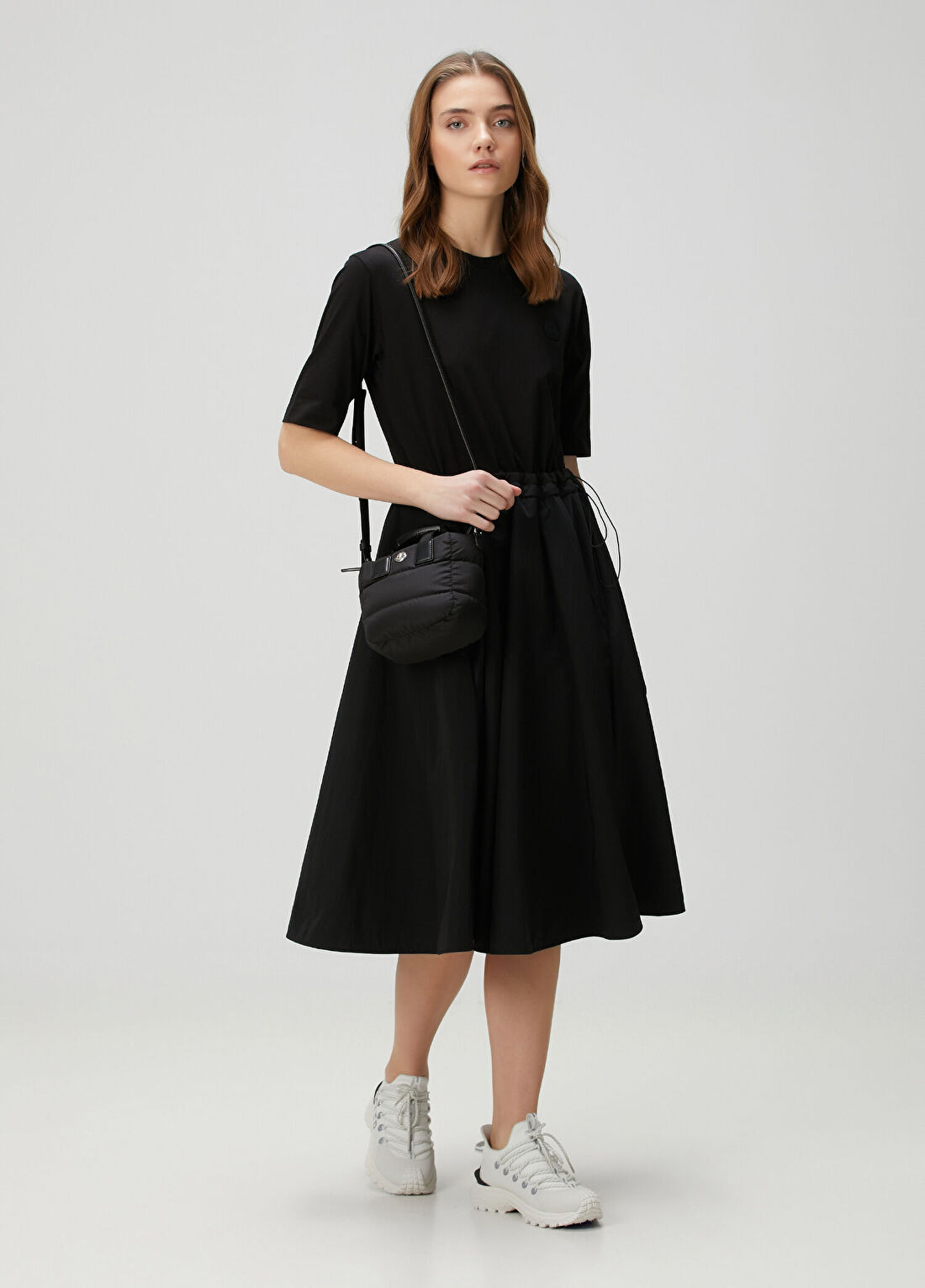 Moncler Siyah Midi Elbise