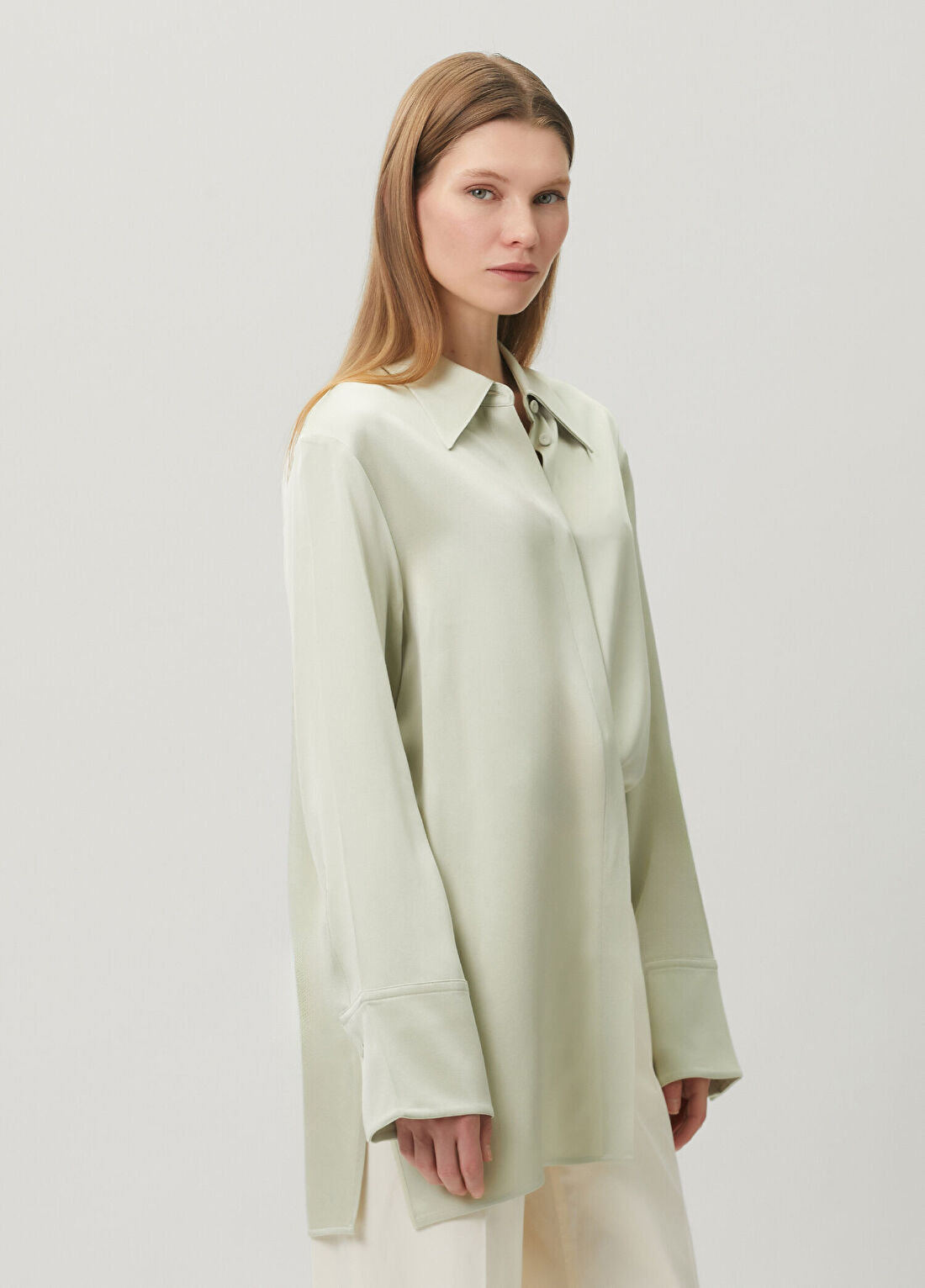 Jil Sander Yeşil Gömlek görsel 3