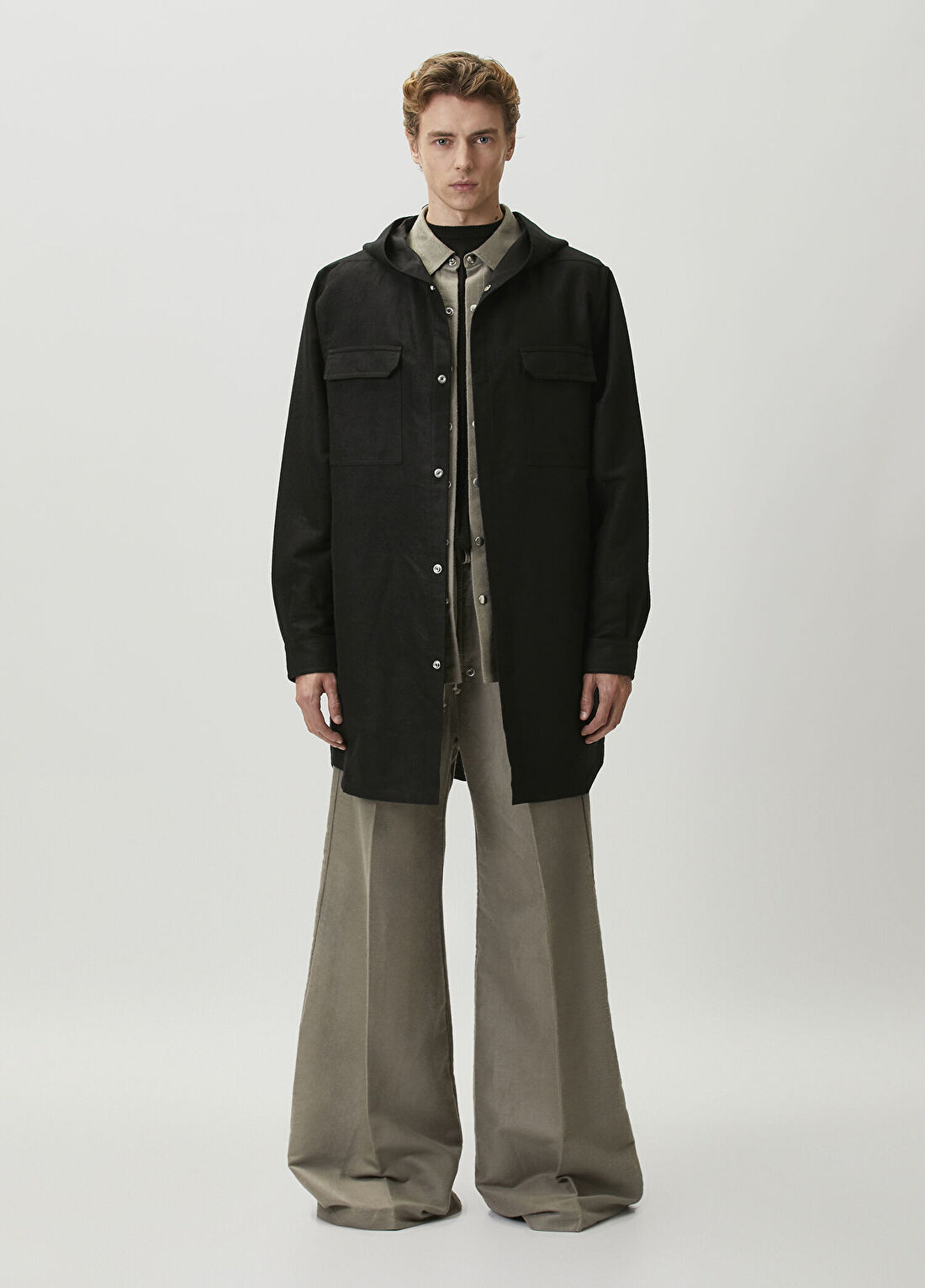 Rick Owens Camicia Siyah Kapüşonlu Dış Gömlek görsel 2
