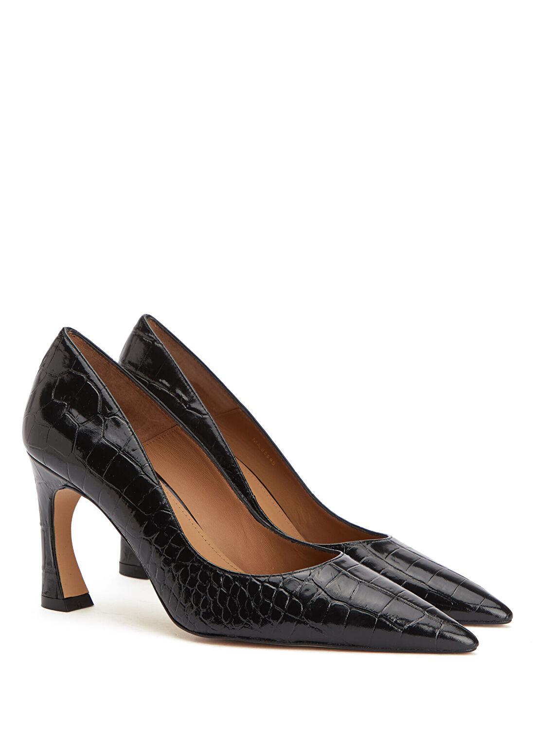 Flattered Leonie Siyah Deri Stiletto görsel 2