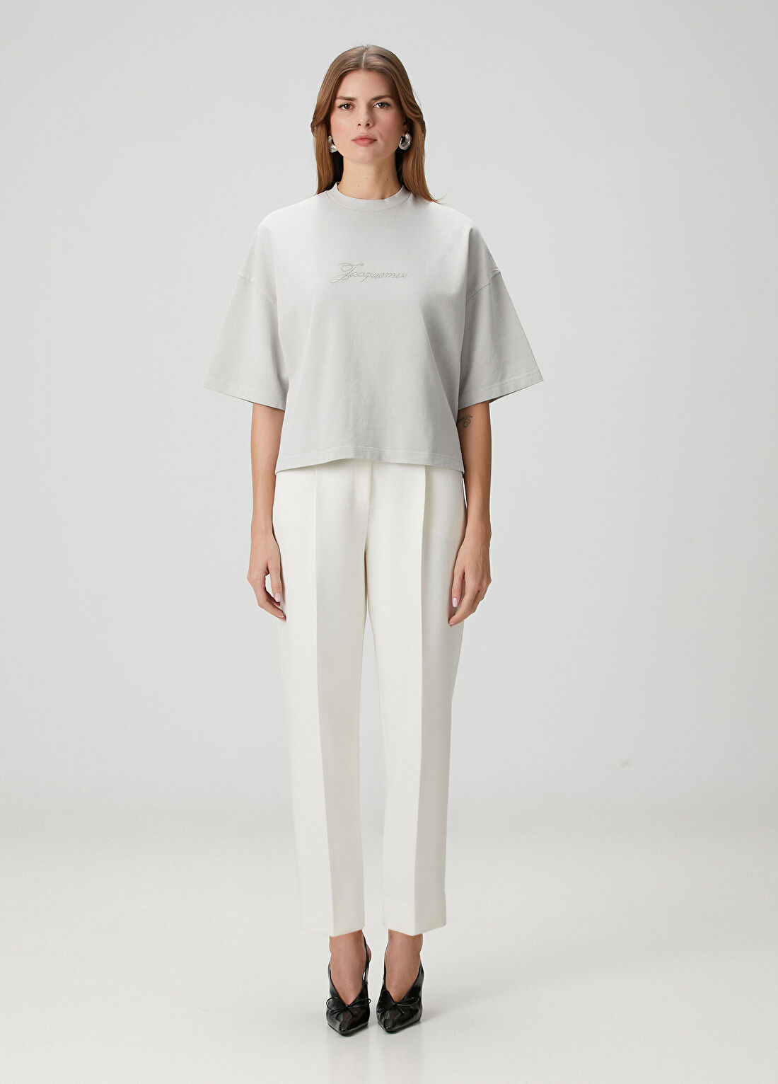 Jacquemus Gri T-shirt görsel 2