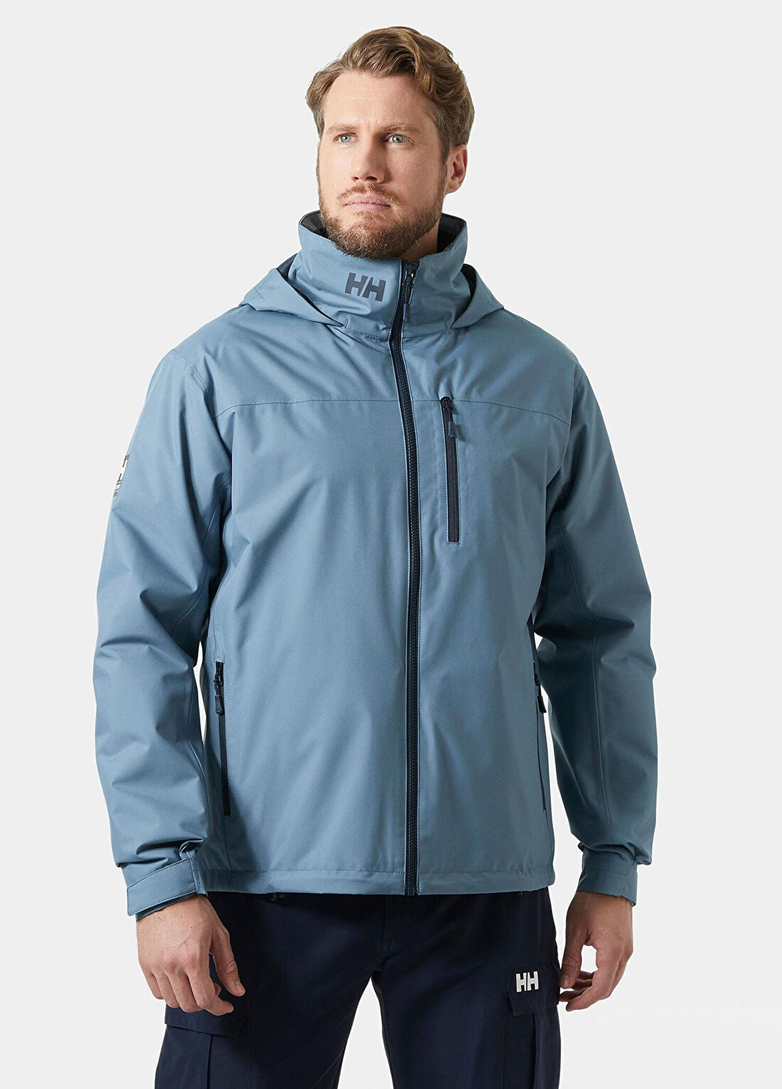 Helly Hansen Crew Hooded Midlayer Washed Navy Polarlı Erkek Mont 2
