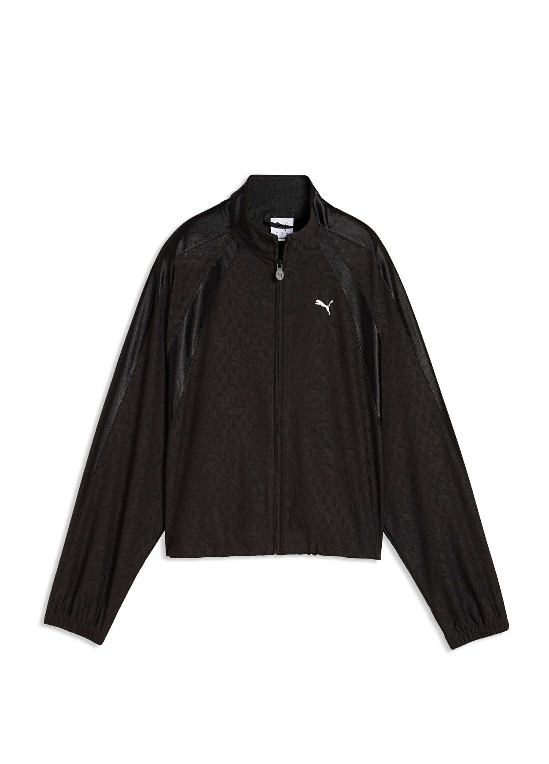 Puma Lace Pack T7 Black Dik Yaka Fermuarlı Geniş Kesim Kadın Spor Ceket
