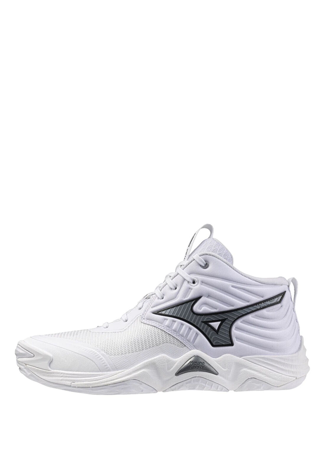 Mizuno Wave Momentum Elite Mid Beyaz Gri Unisex Voleybol Ayakkabısı görsel 2