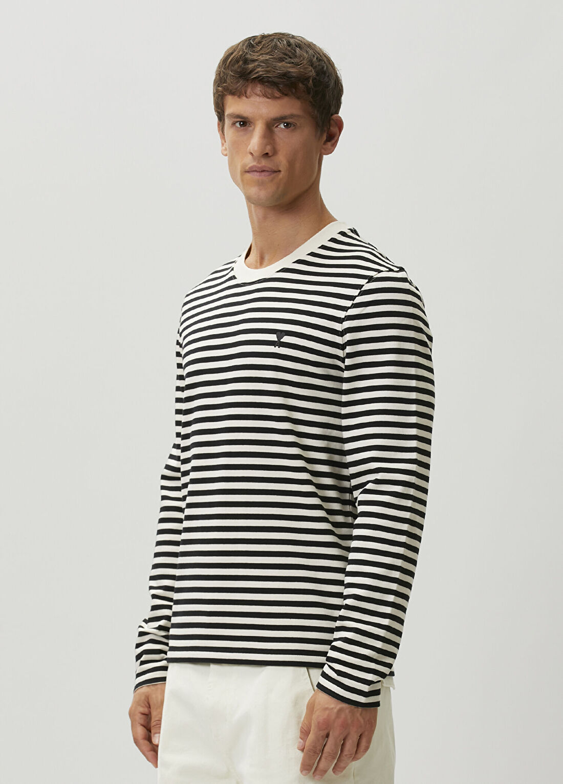Ami Paris Siyah Çizgili Sweatshirt görsel 3