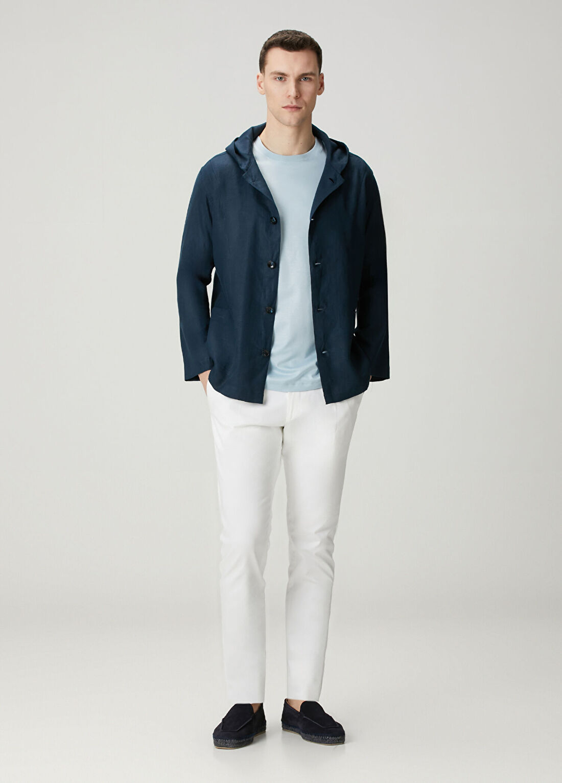 Kiton Mavi Basic T-shirt görsel 2