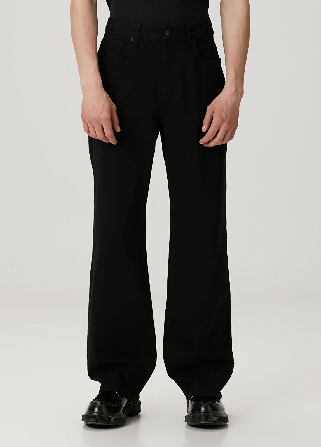 Academia Straight Fit Siyah Jean Pantolon görsel 2